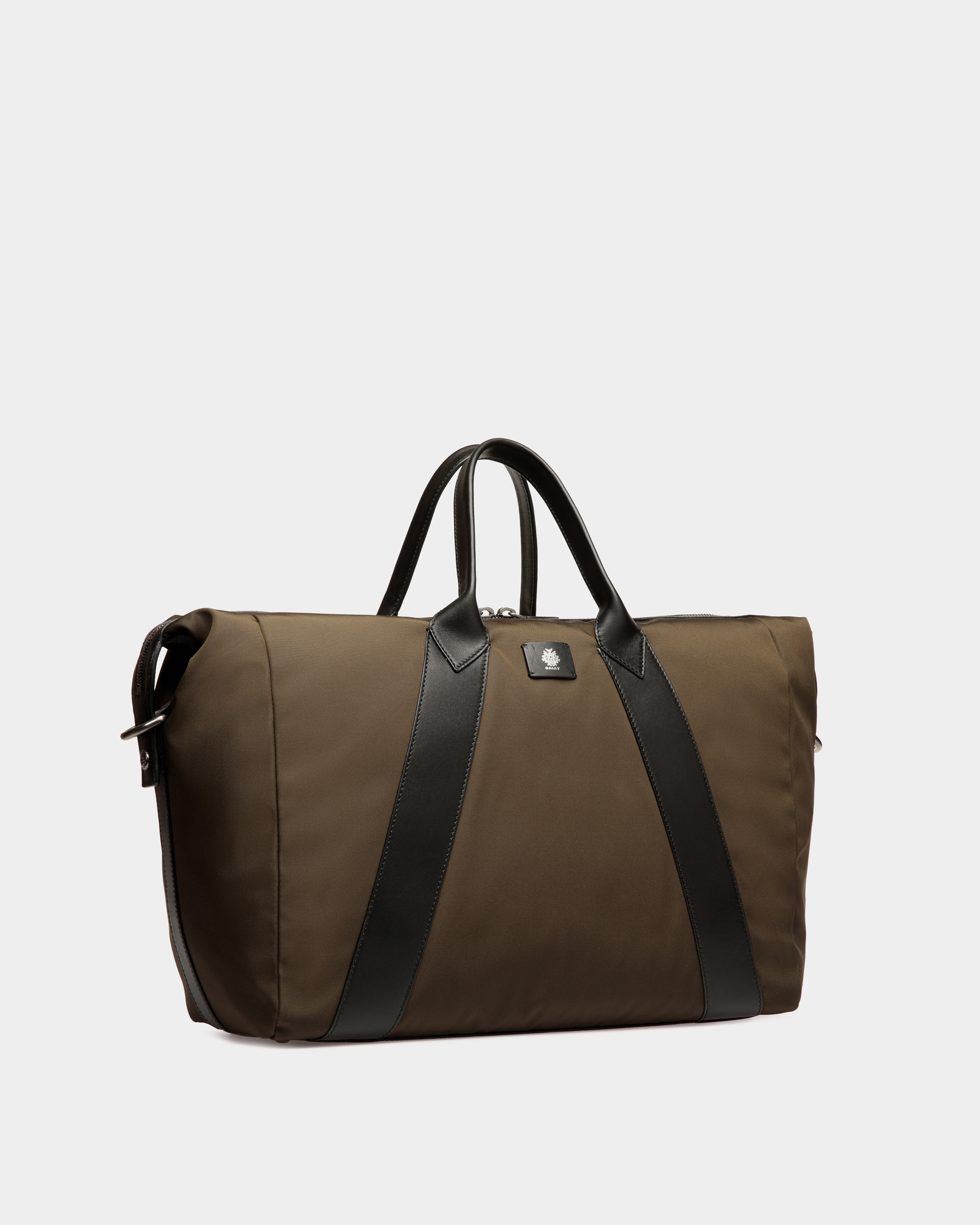 Adrien Brody Travel Collection Weekender In Military Green And Black Nylon