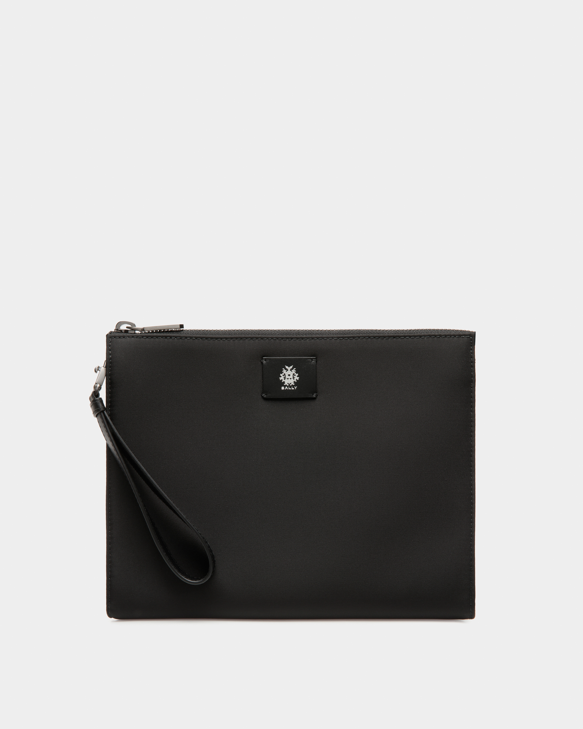 Adrien Brody Travel Collection Pochette In Black And Yellow Nylon