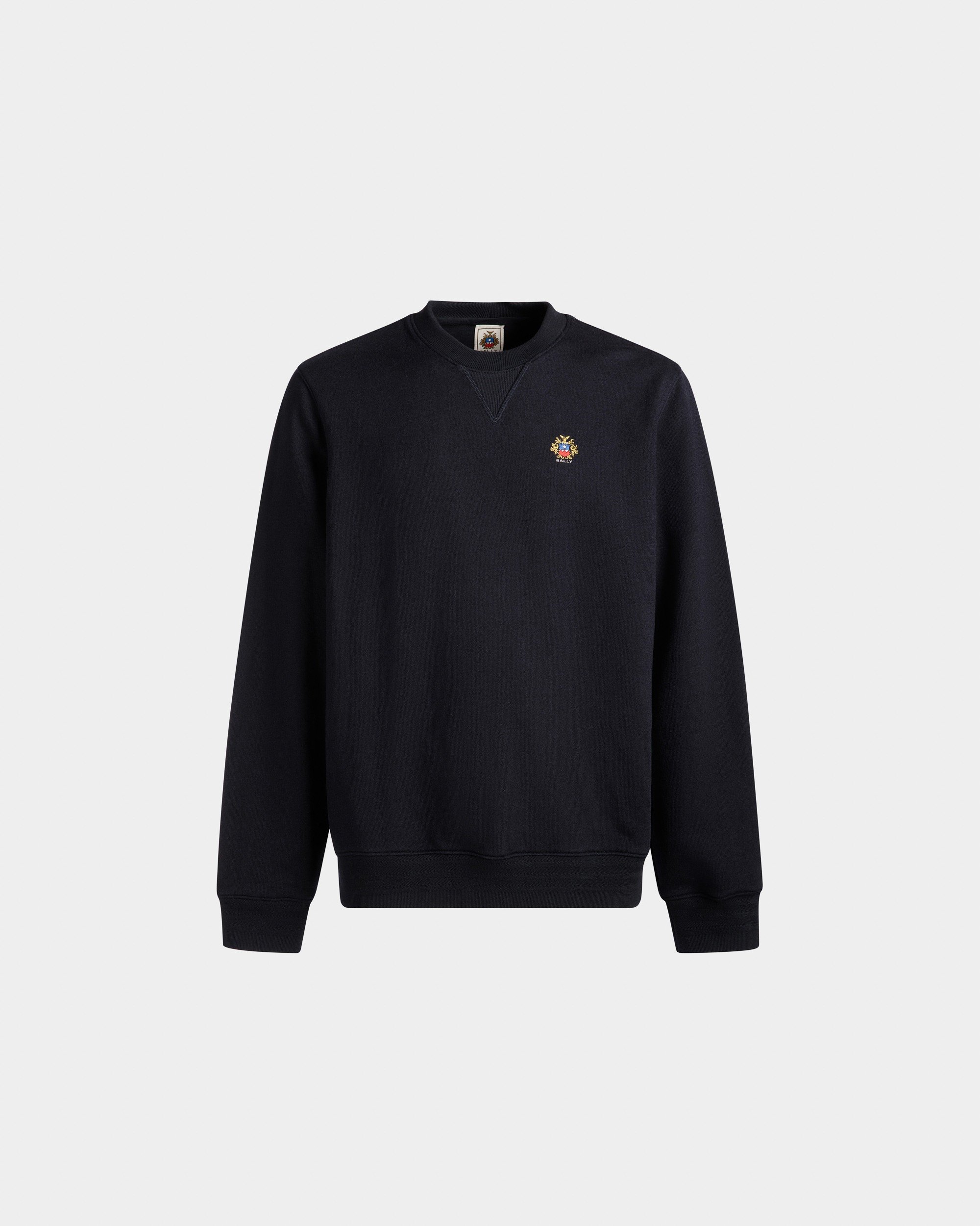 Bally | Adrien Brody Travel Collection Crewneck Sweatshirt In Navy Blue Cashmere Blend