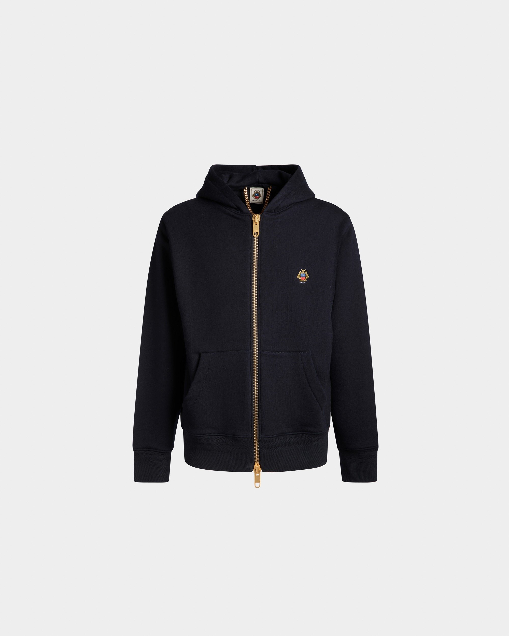 Bally | Adrien Brody Travel Collection Hoodie In Navy Blue Cashmere Blend