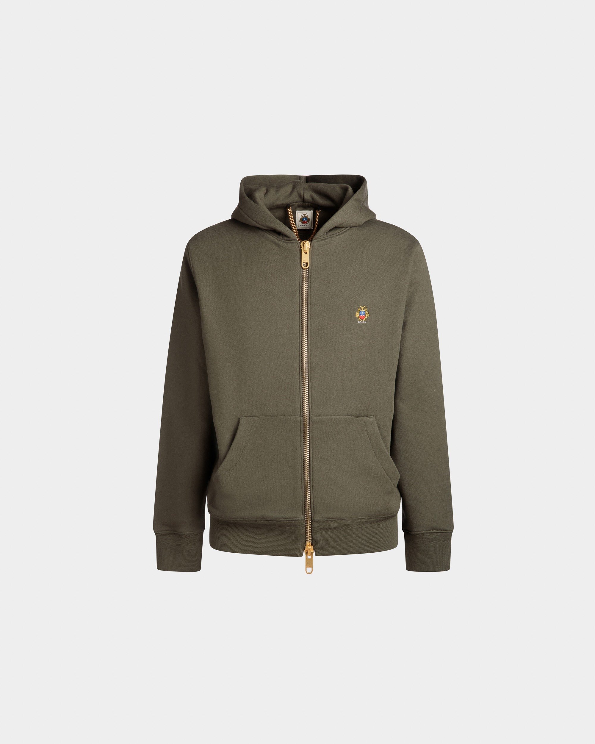 Bally | Adrien Brody Travel Collection Hoodie In Olive Green Cashmere Blend