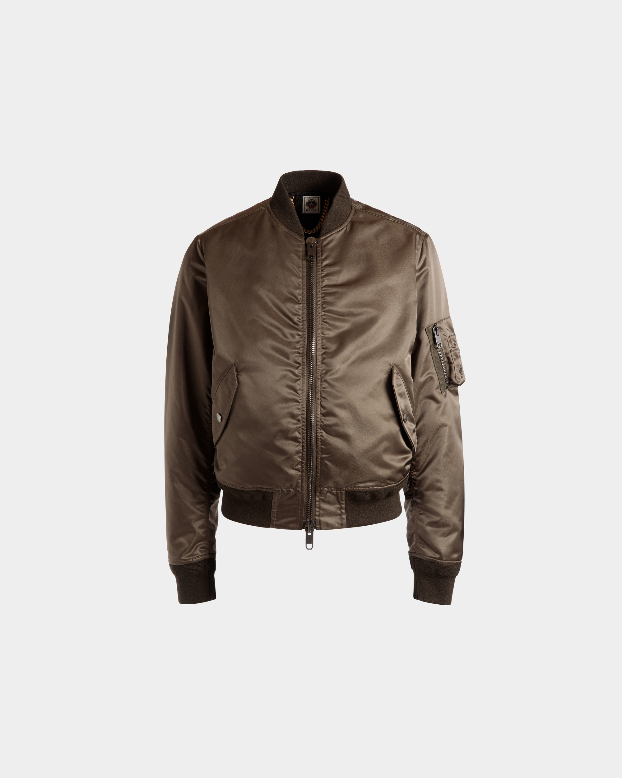 Adrien Brody Travel Collection Bomber In Military Green Nylon