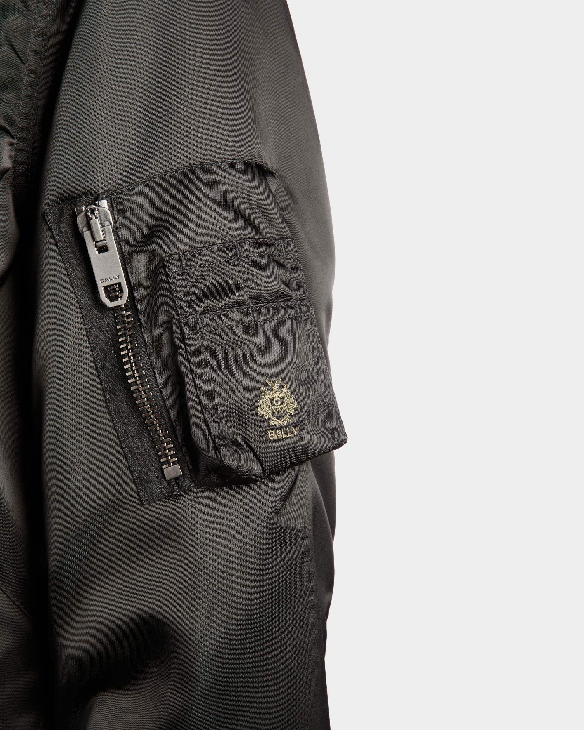 Adrien Brody Travel Collection Bomber In Black Nylon