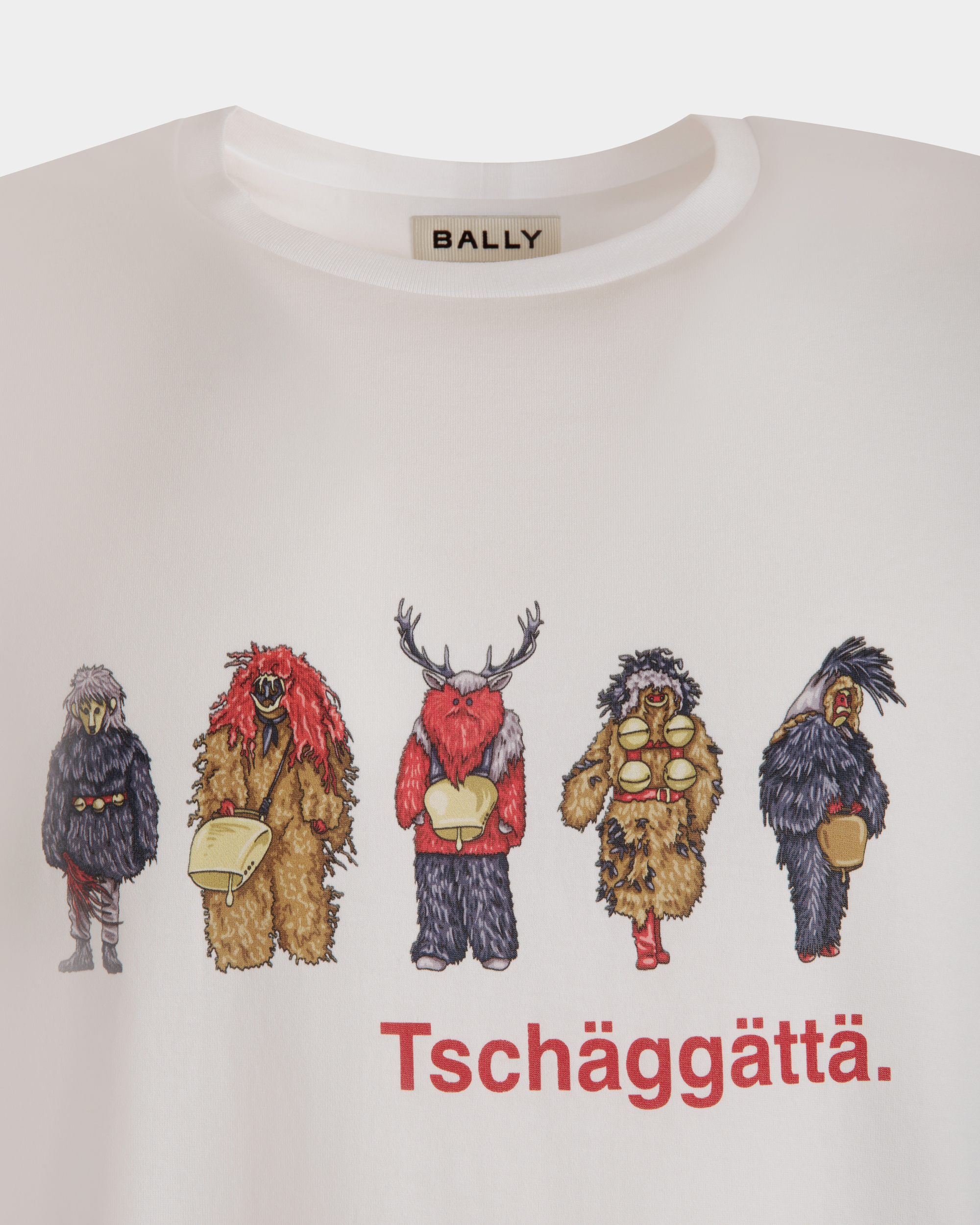 T-Shirt With Forest Mask In White Cotton