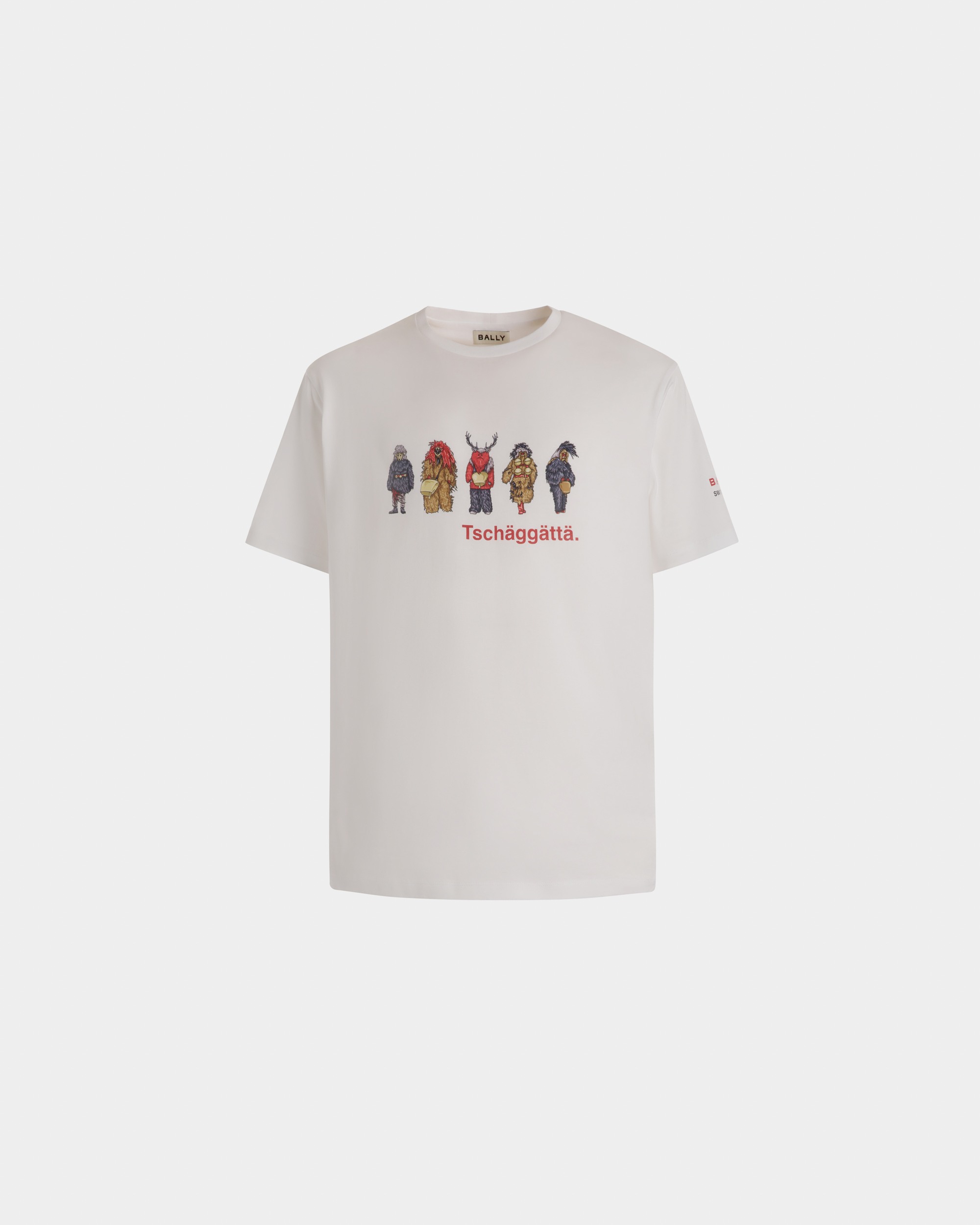 T-Shirt With Forest Mask In White Cotton