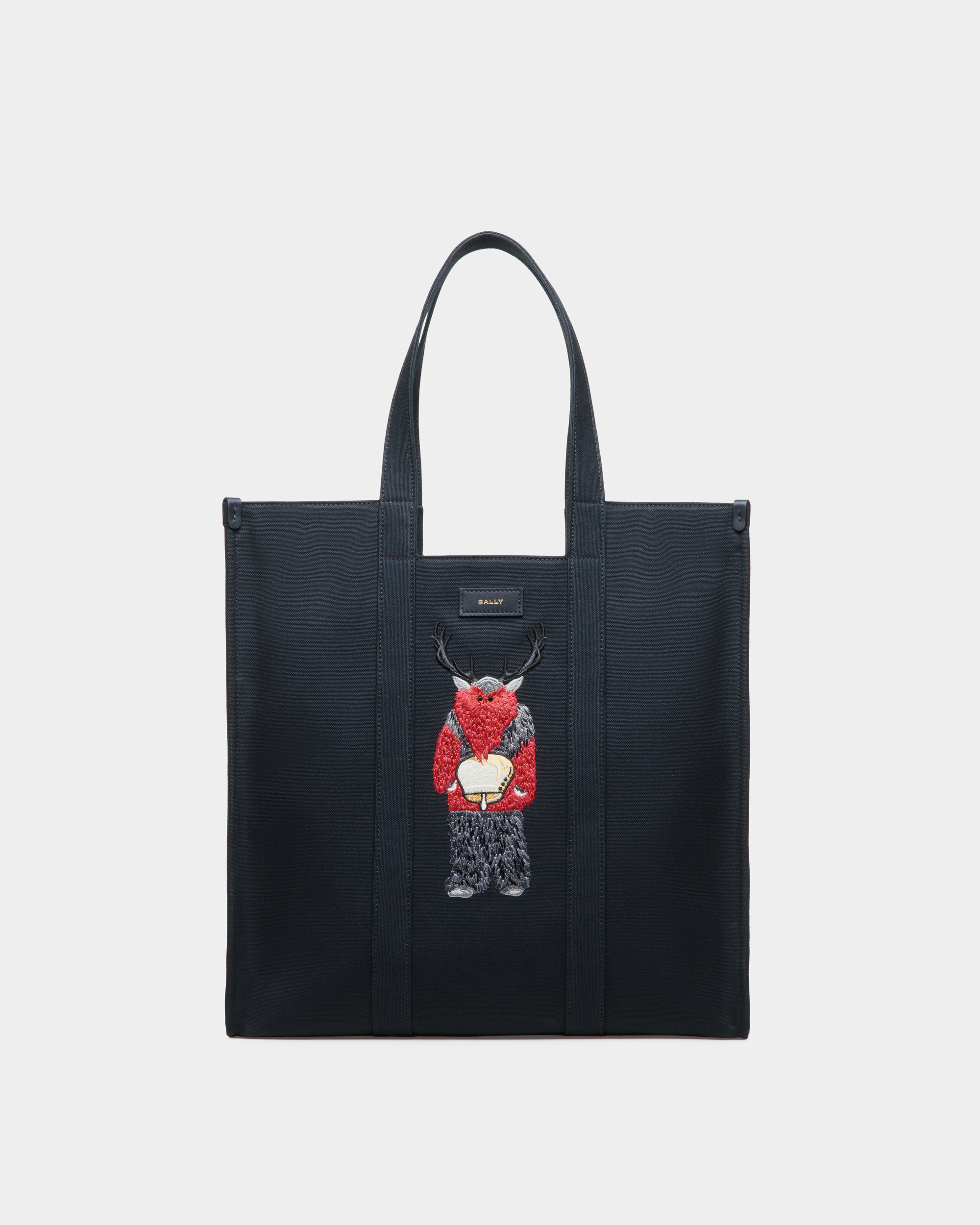 Easy Tote In Navy Blue Cotton Canvas