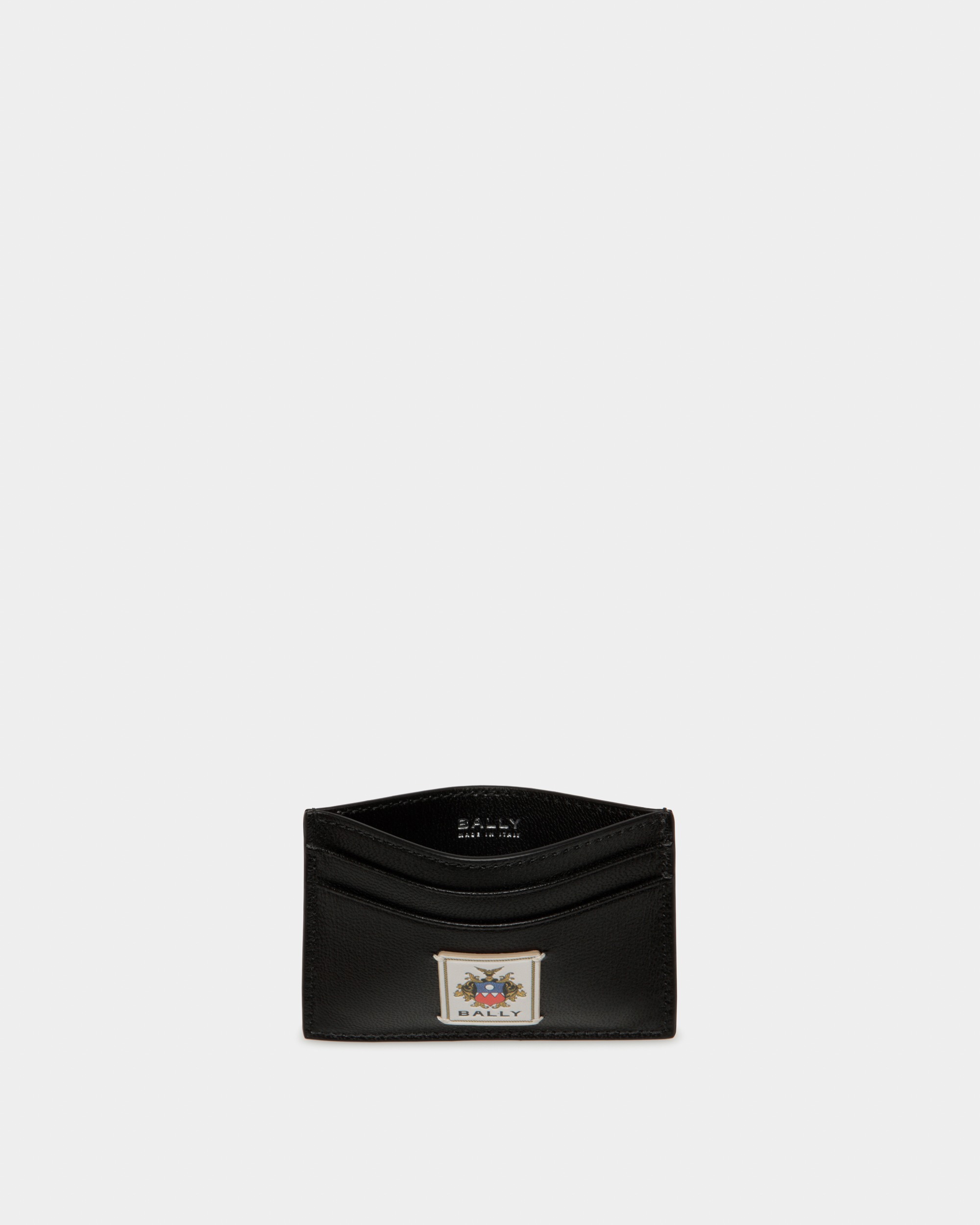 Easy Card Holder In Black Leather