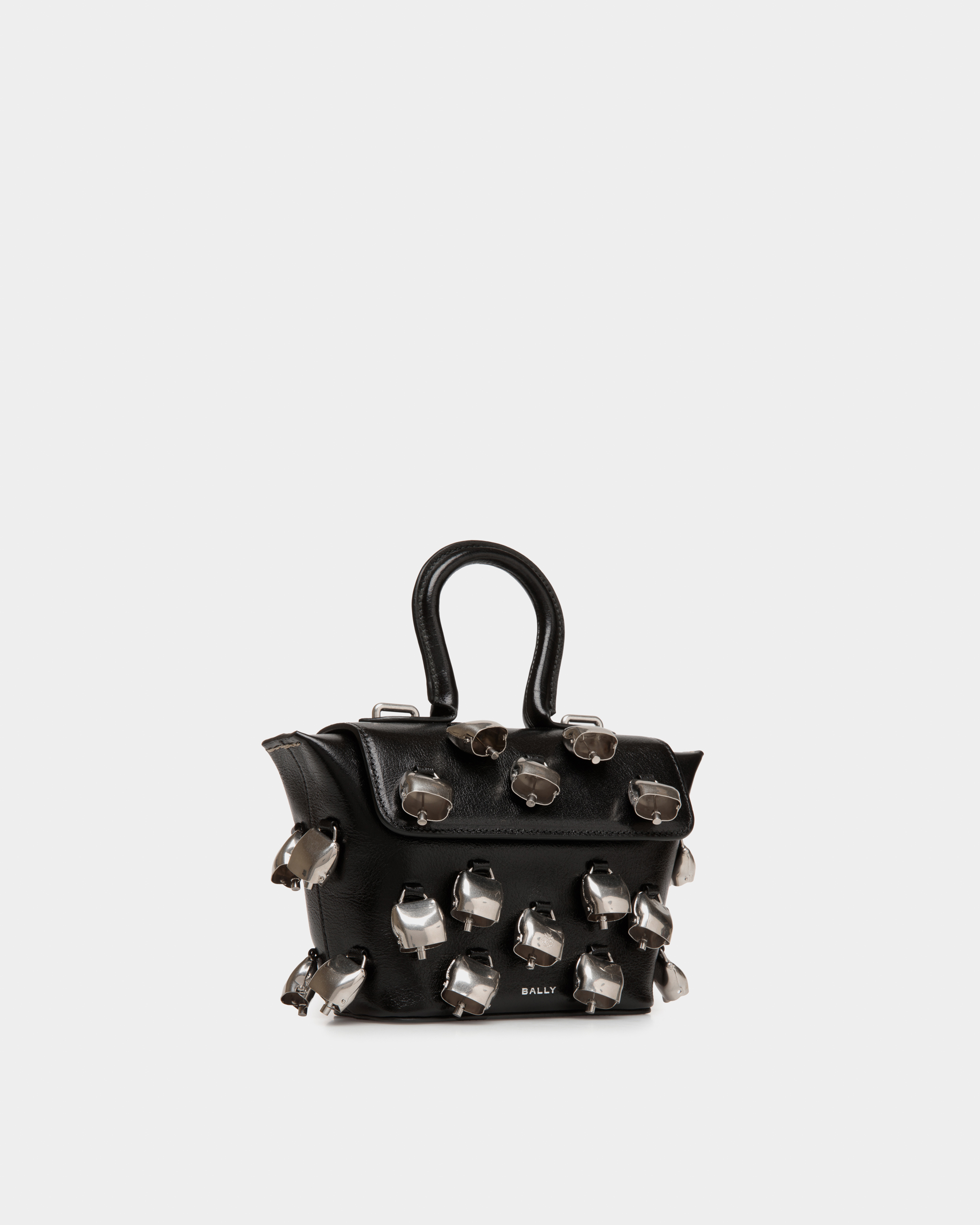 Belle Minibag In Black Leather with Bells