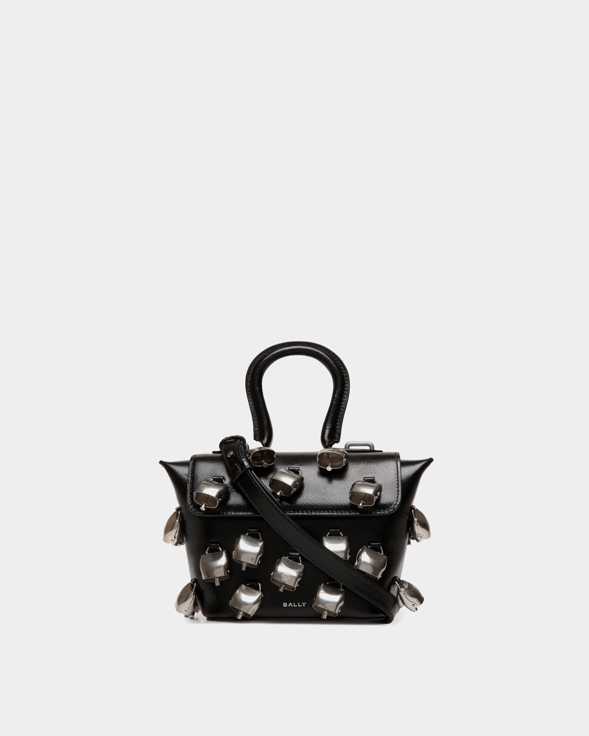 Belle Minibag In Black Leather with Bells