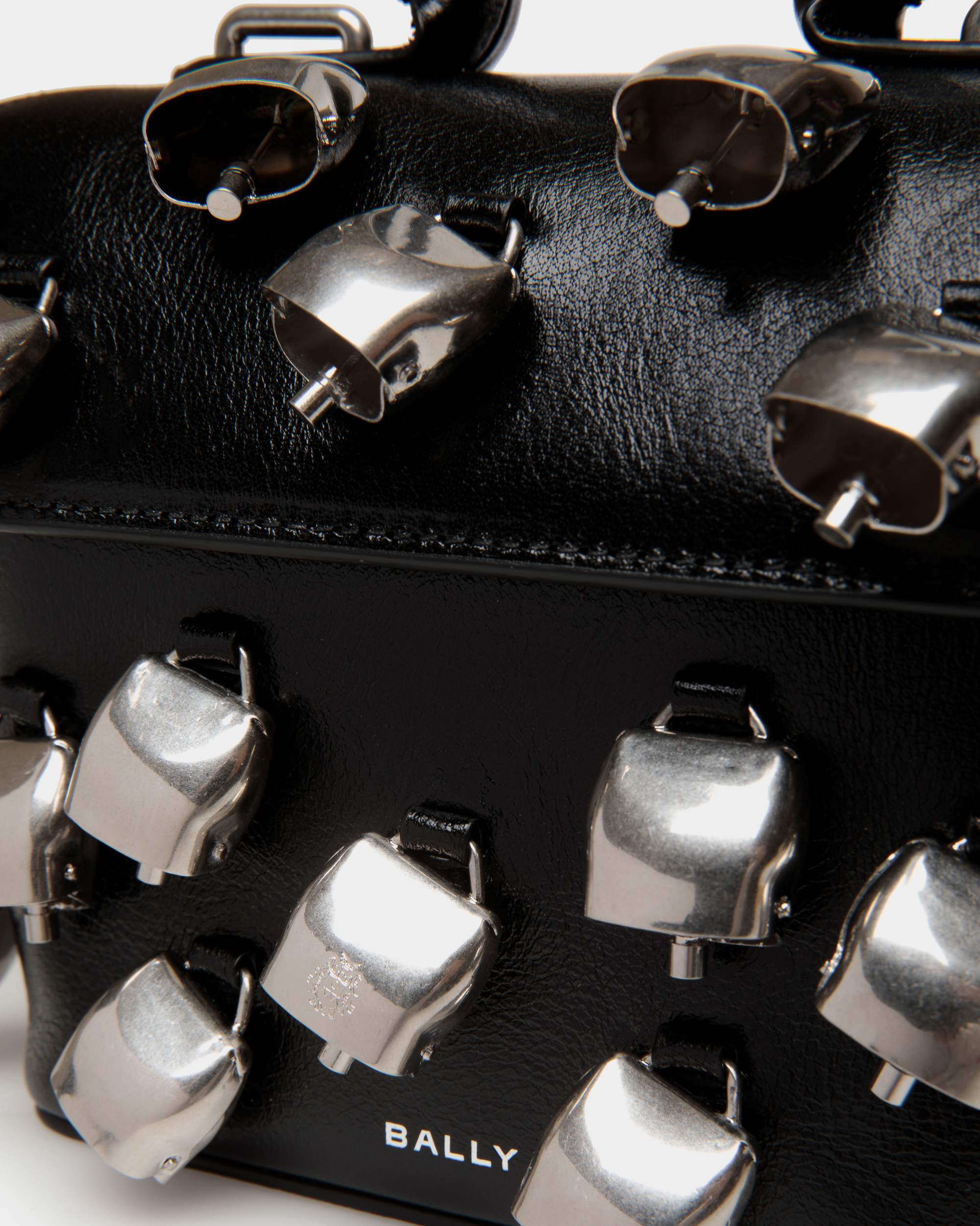 Belle Minibag In Black Leather with Bells