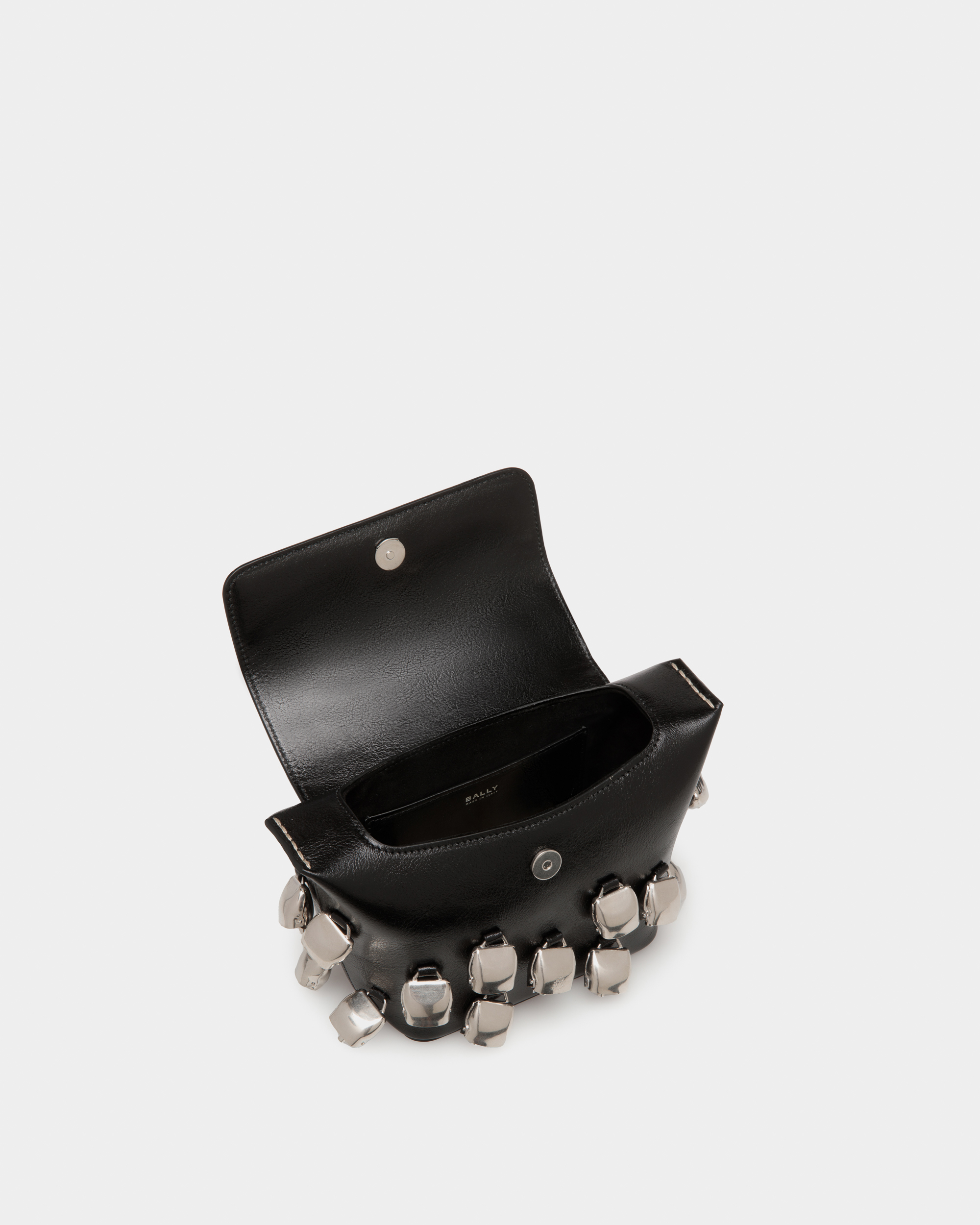 Belle Minibag In Black Leather with Bells