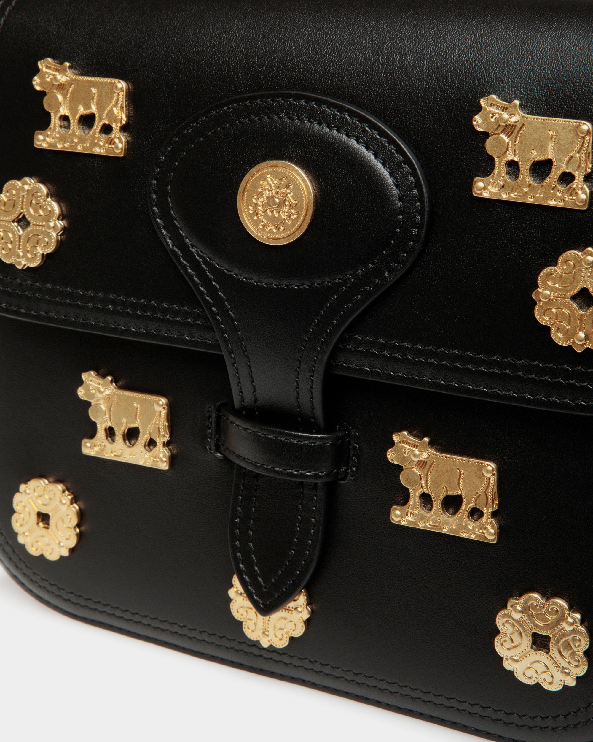 Beckett Minibag In Black Leather with Studs