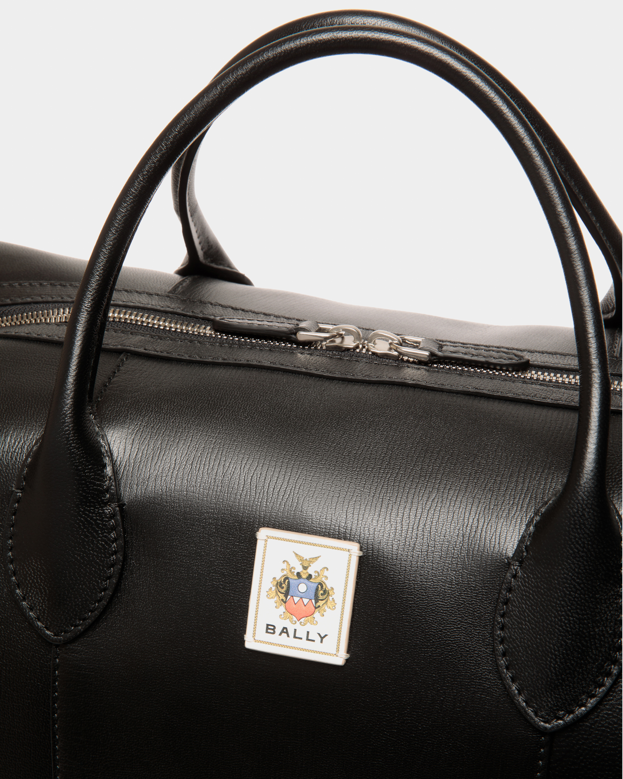 Easy Weekender In Black Leather