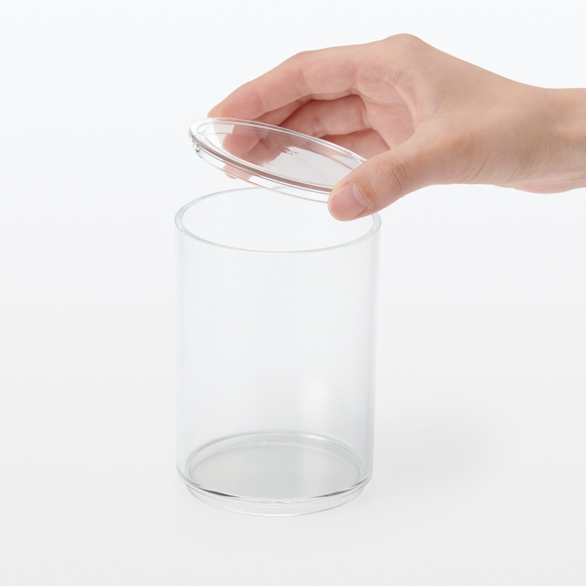 Acrylic Cylindrical case with lid