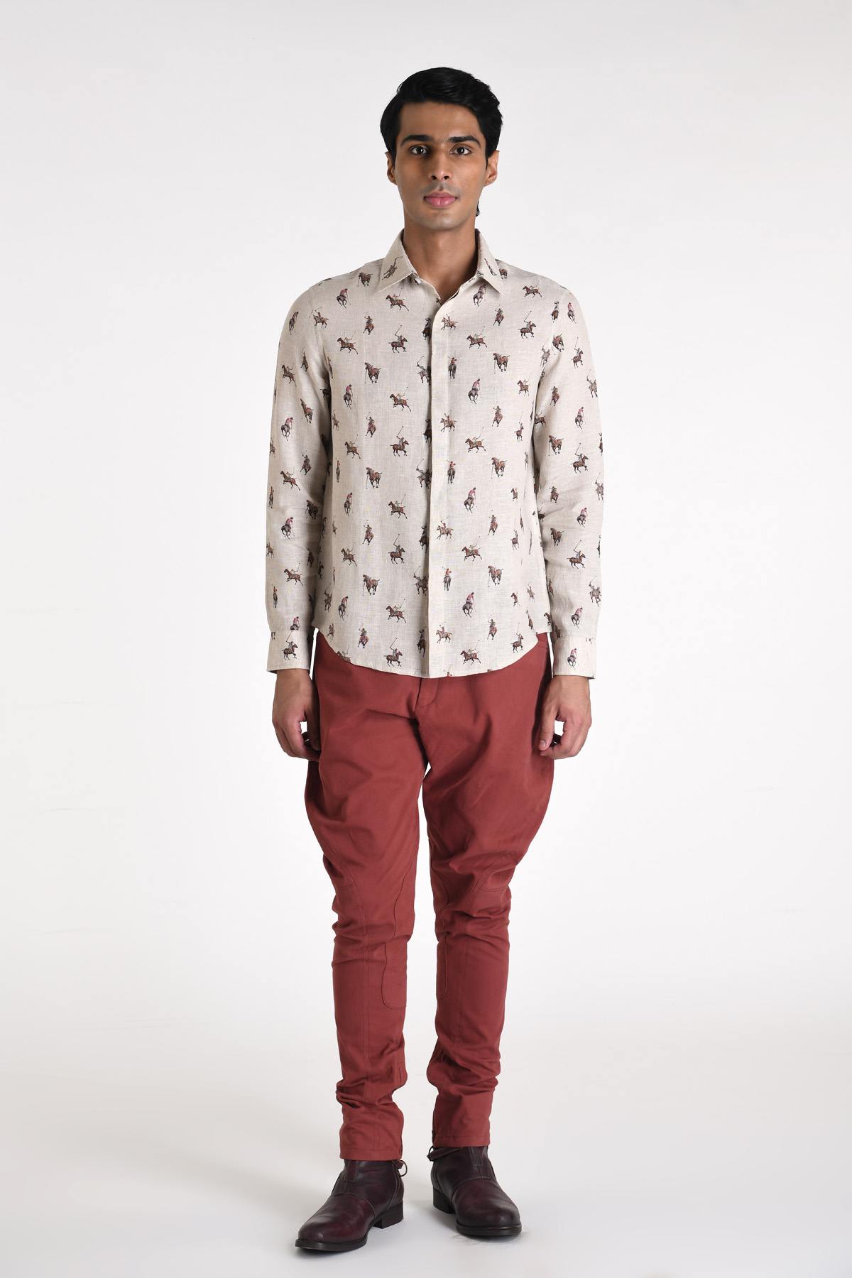 Solid Regular Fit Premium Trouser with stretch