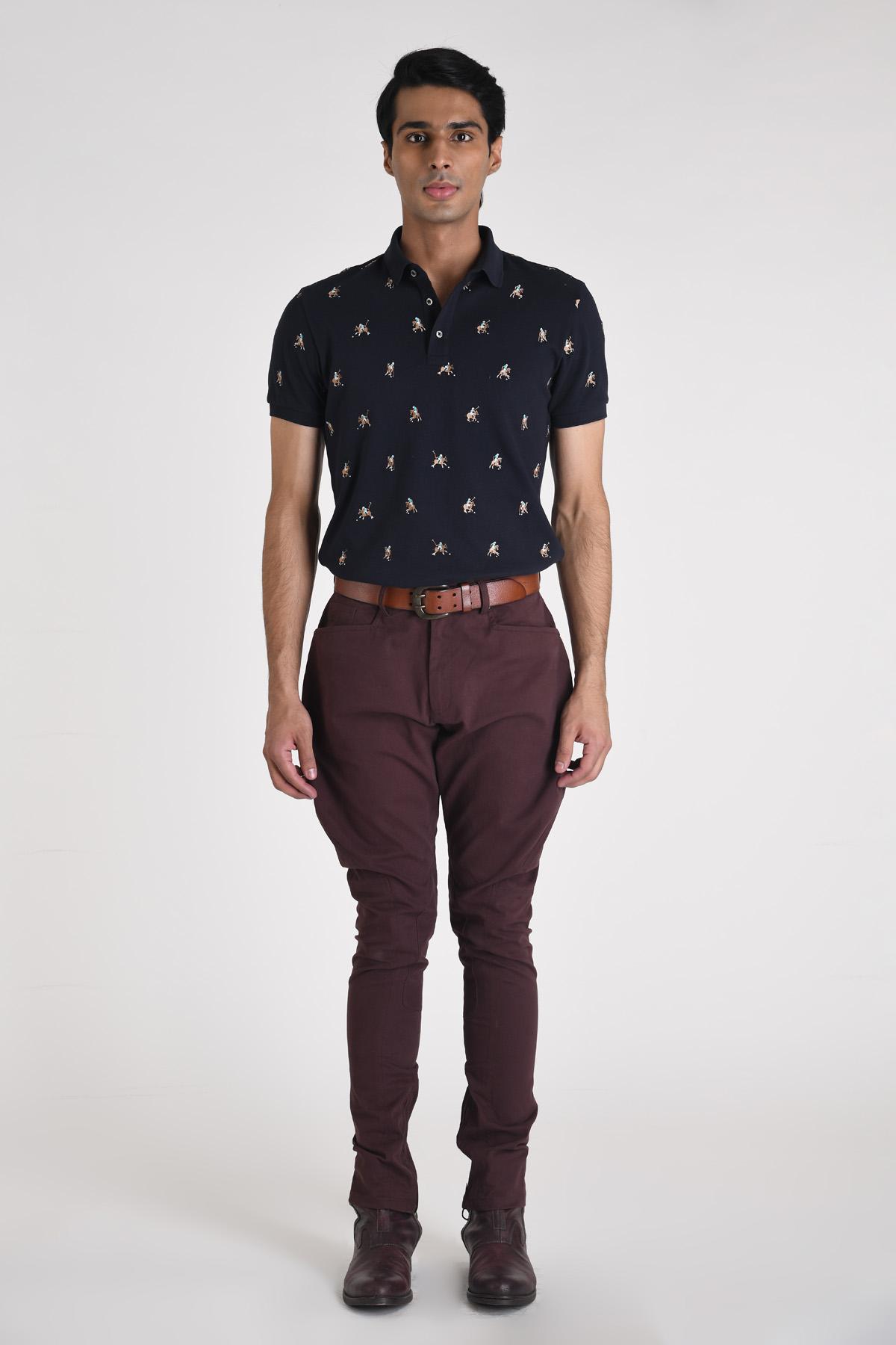 Solid Regular Fit Premium Trouser with stretch