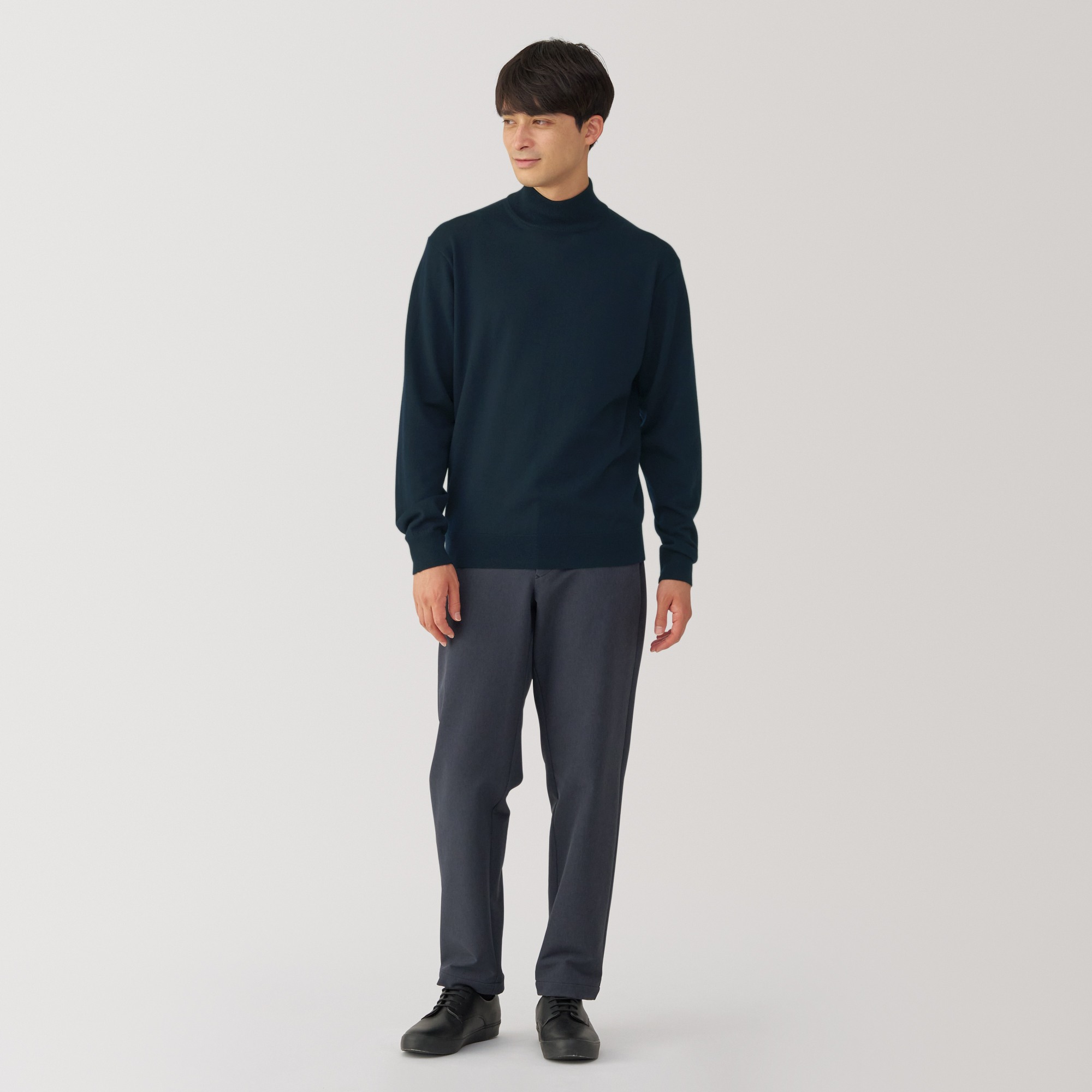 Washable high-gauge High neck sweater