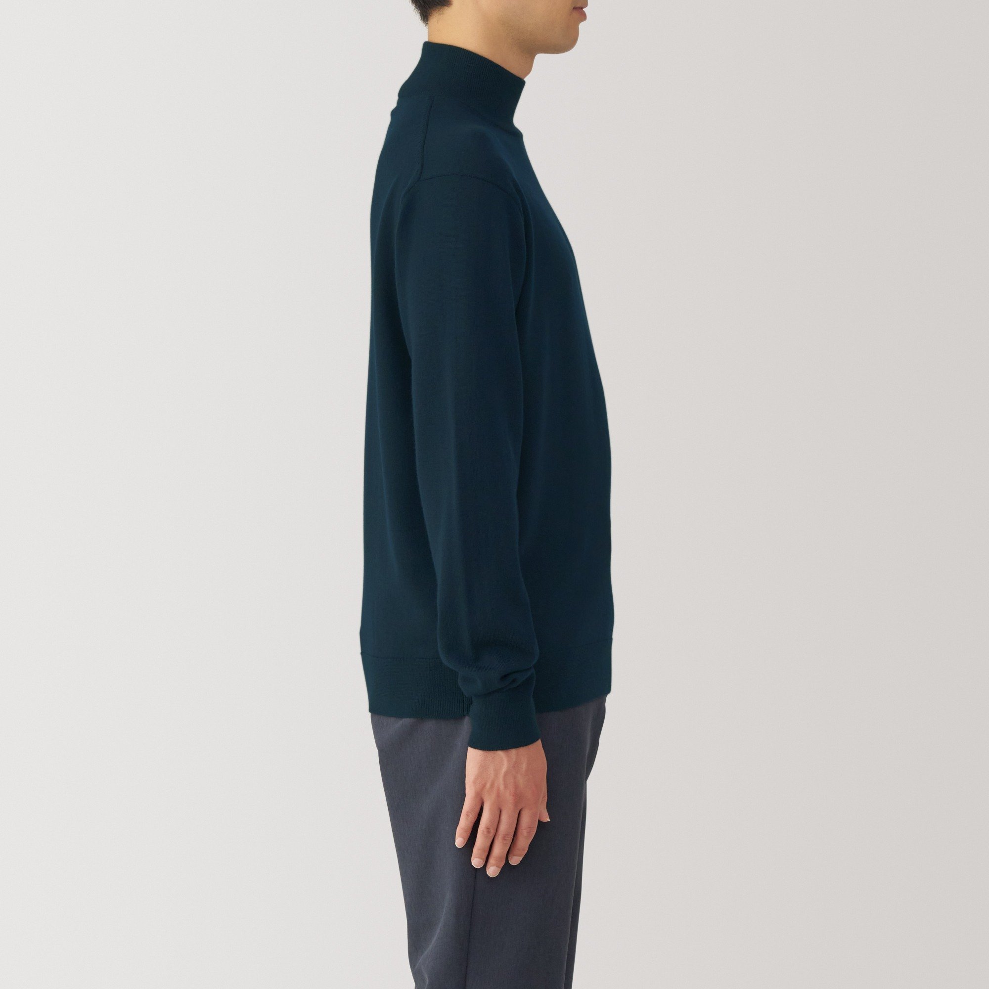 Washable high-gauge High neck sweater