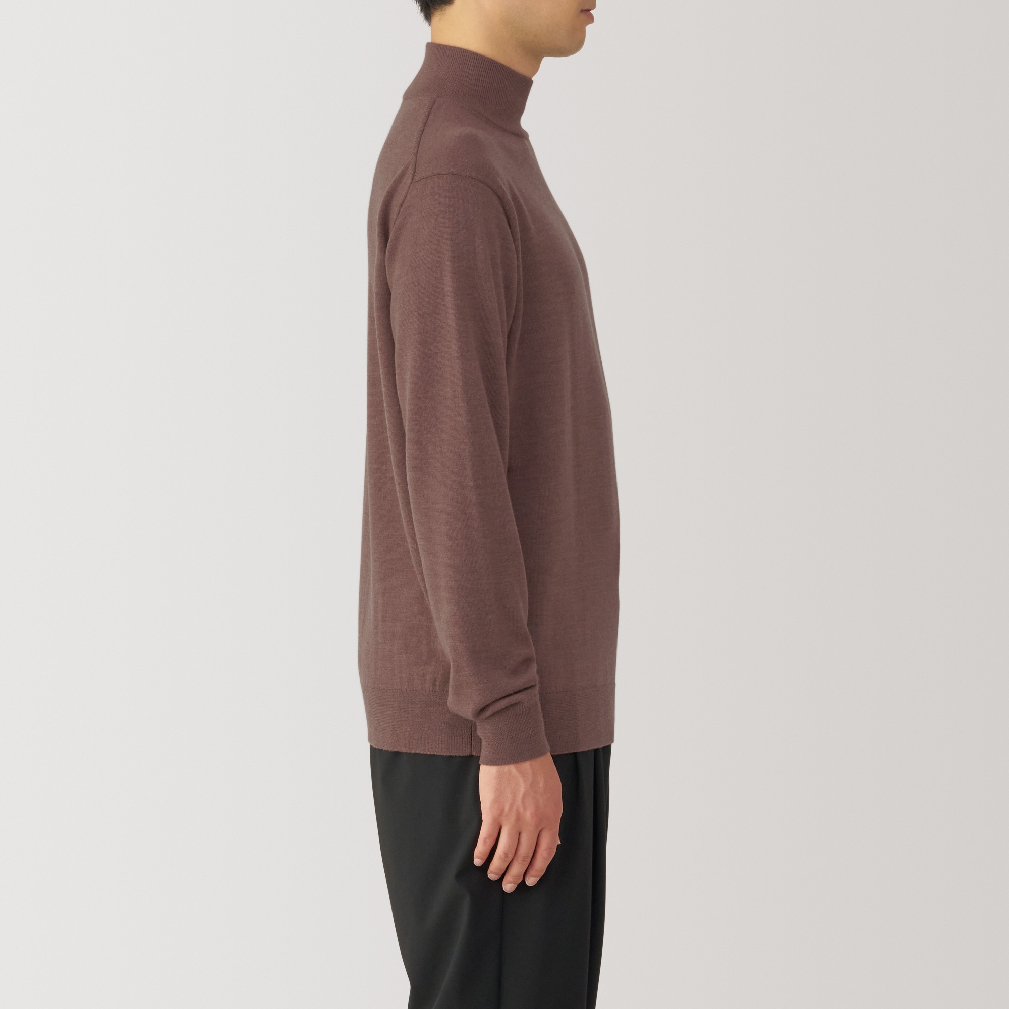 Washable high-gauge High neck sweater