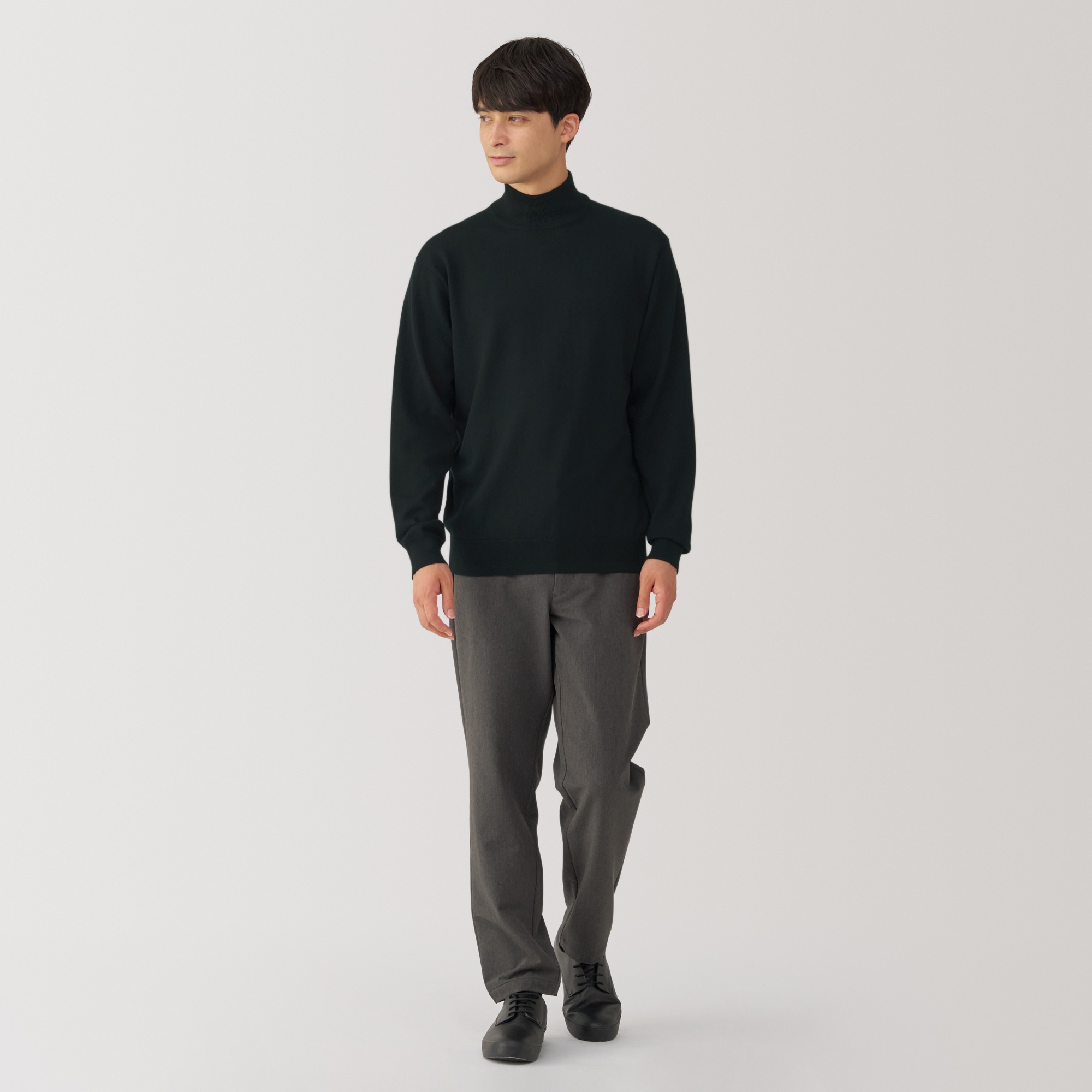 Washable high-gauge High neck sweater