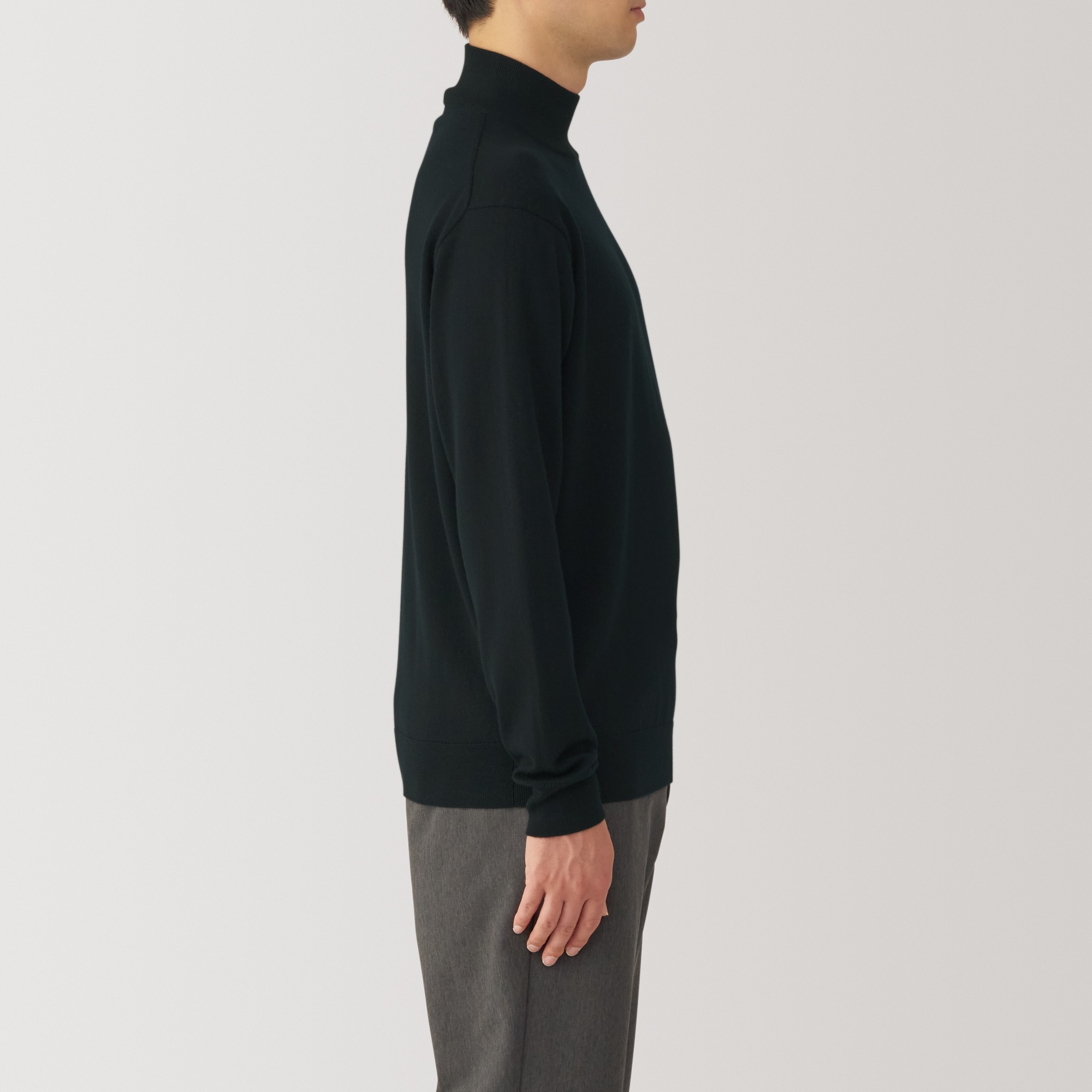Washable high-gauge High neck sweater