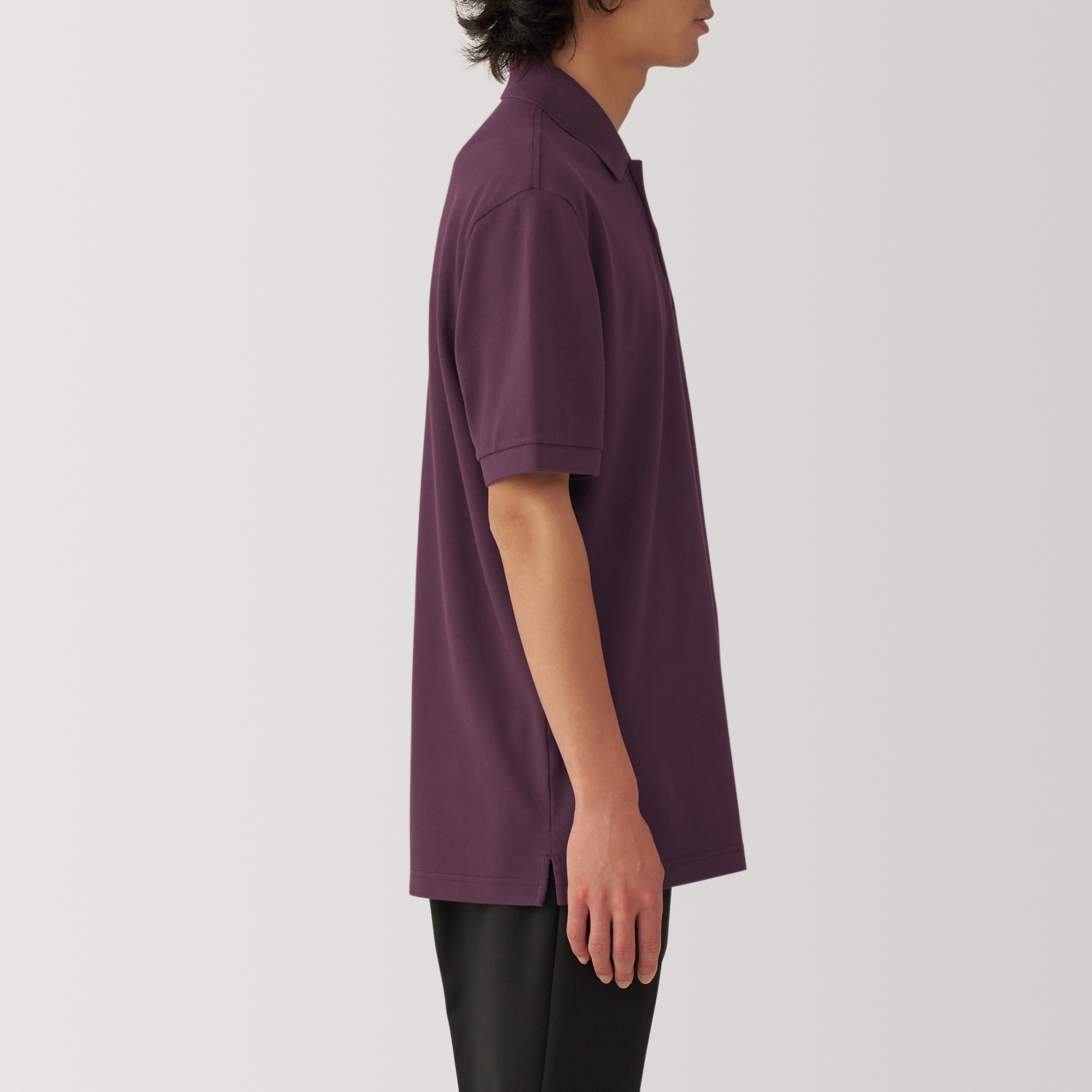 Washed pique  Short Sleeve polo shirt(OS)