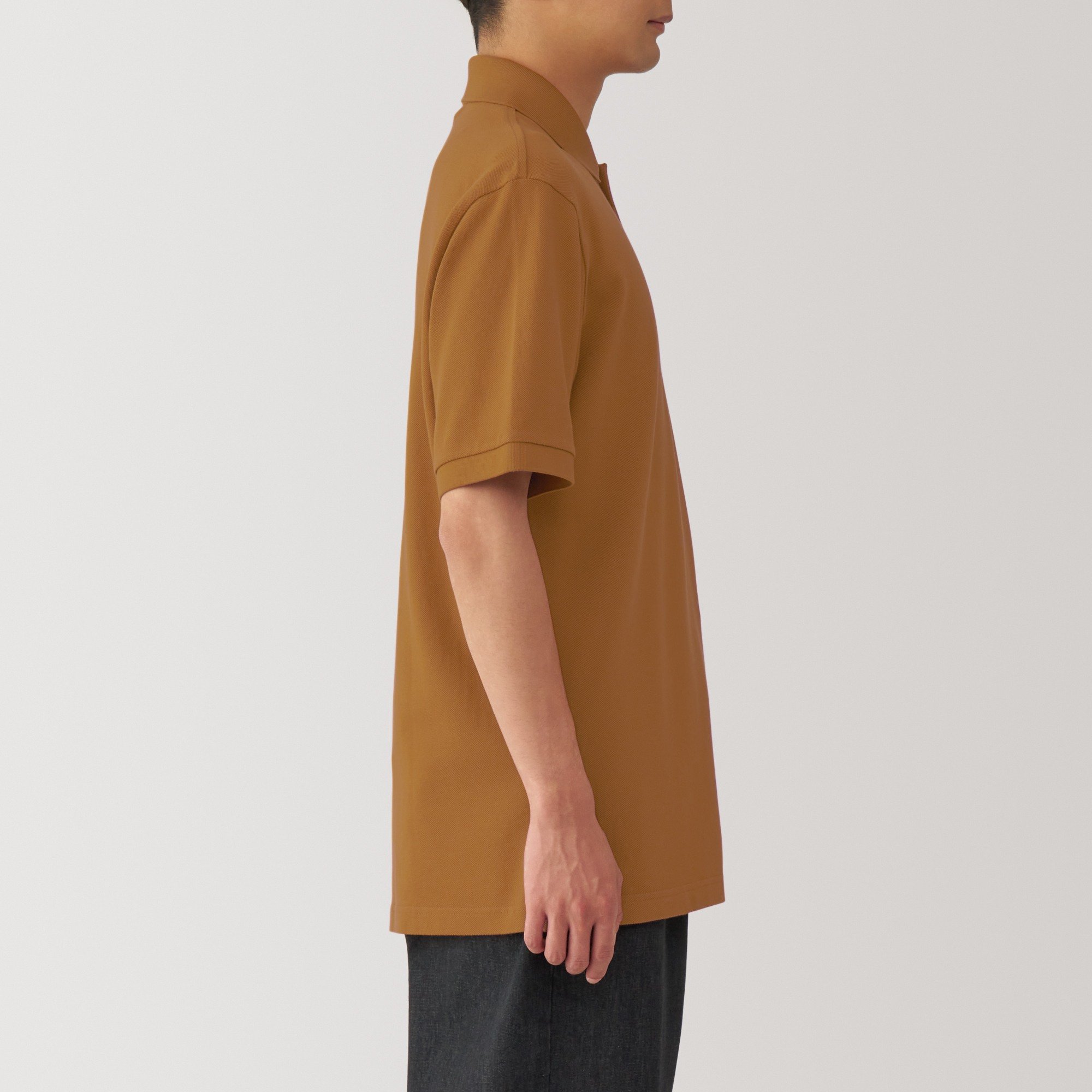 Washed pique  Short Sleeve polo shirt(OS)