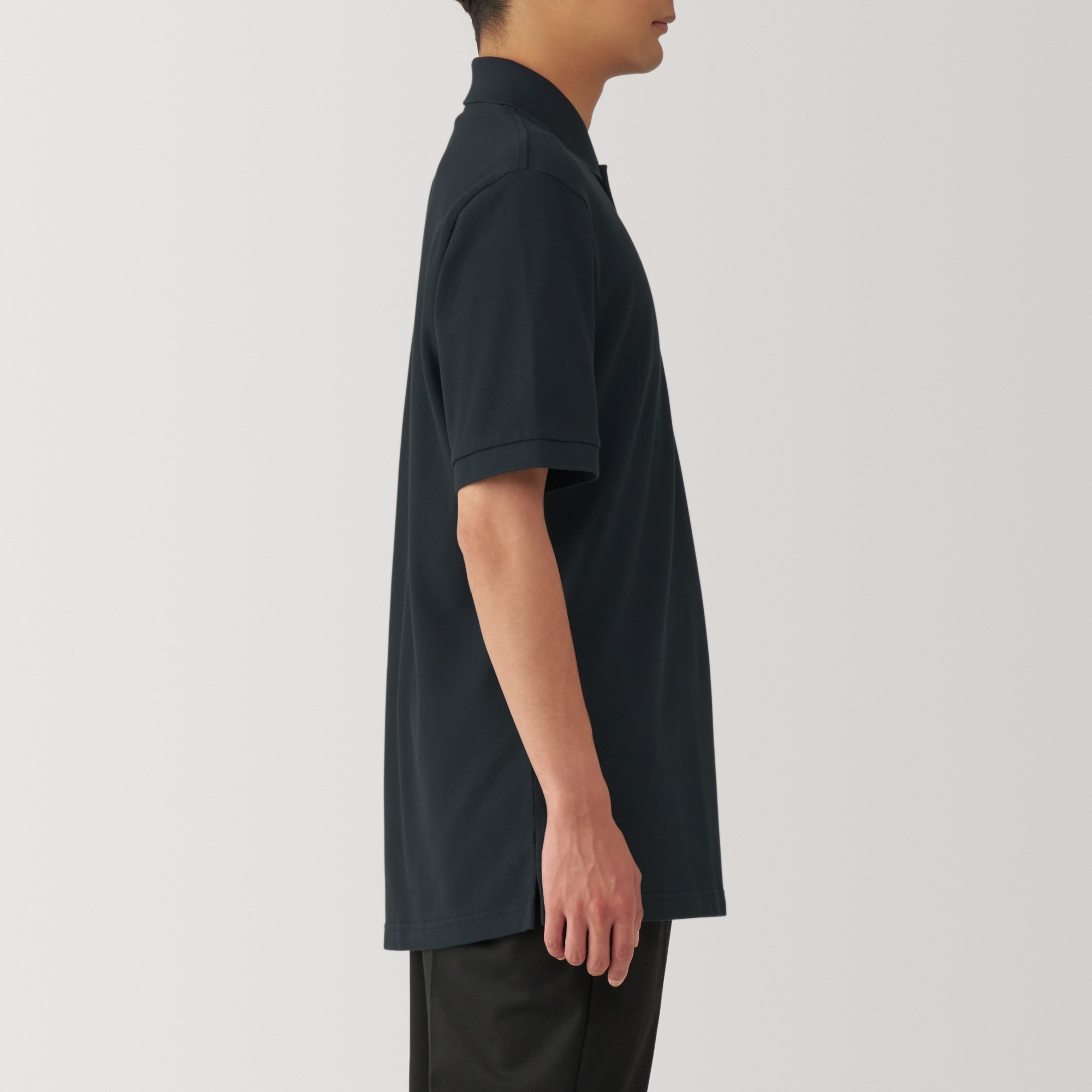 Washed pique  Short Sleeve polo shirt(OS)