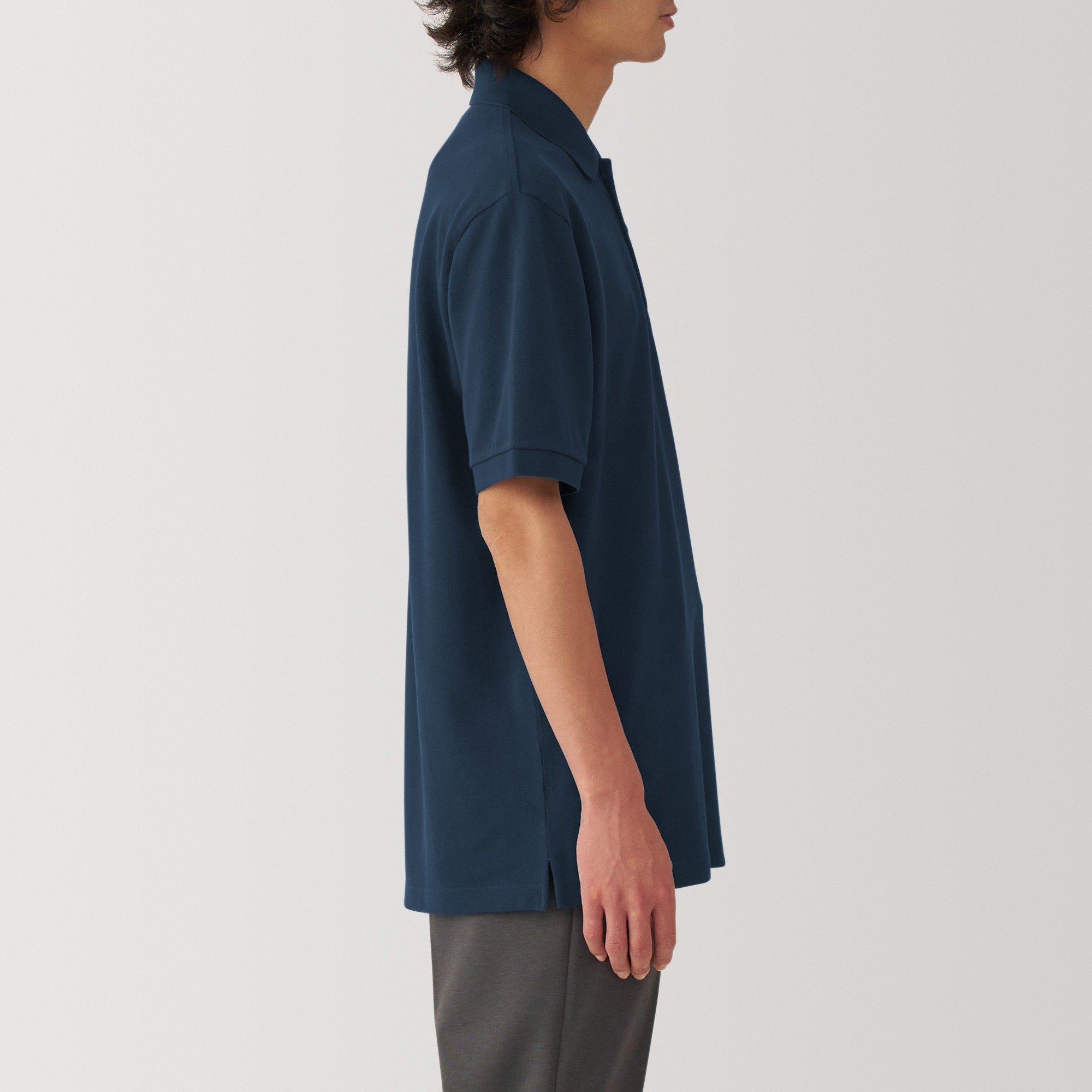Washed pique  Short Sleeve polo shirt(OS)