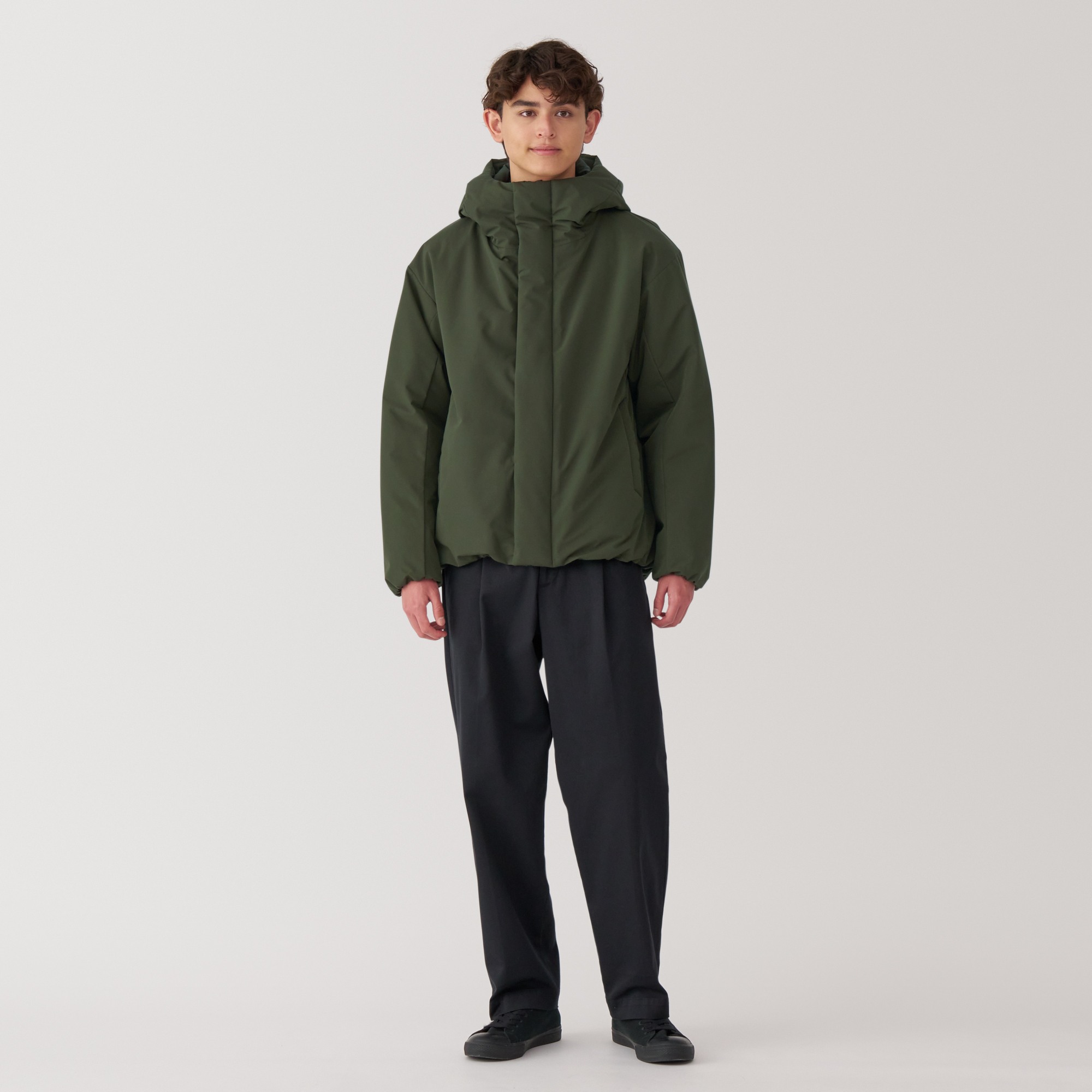 MUJI | Washable padded hooded jacket