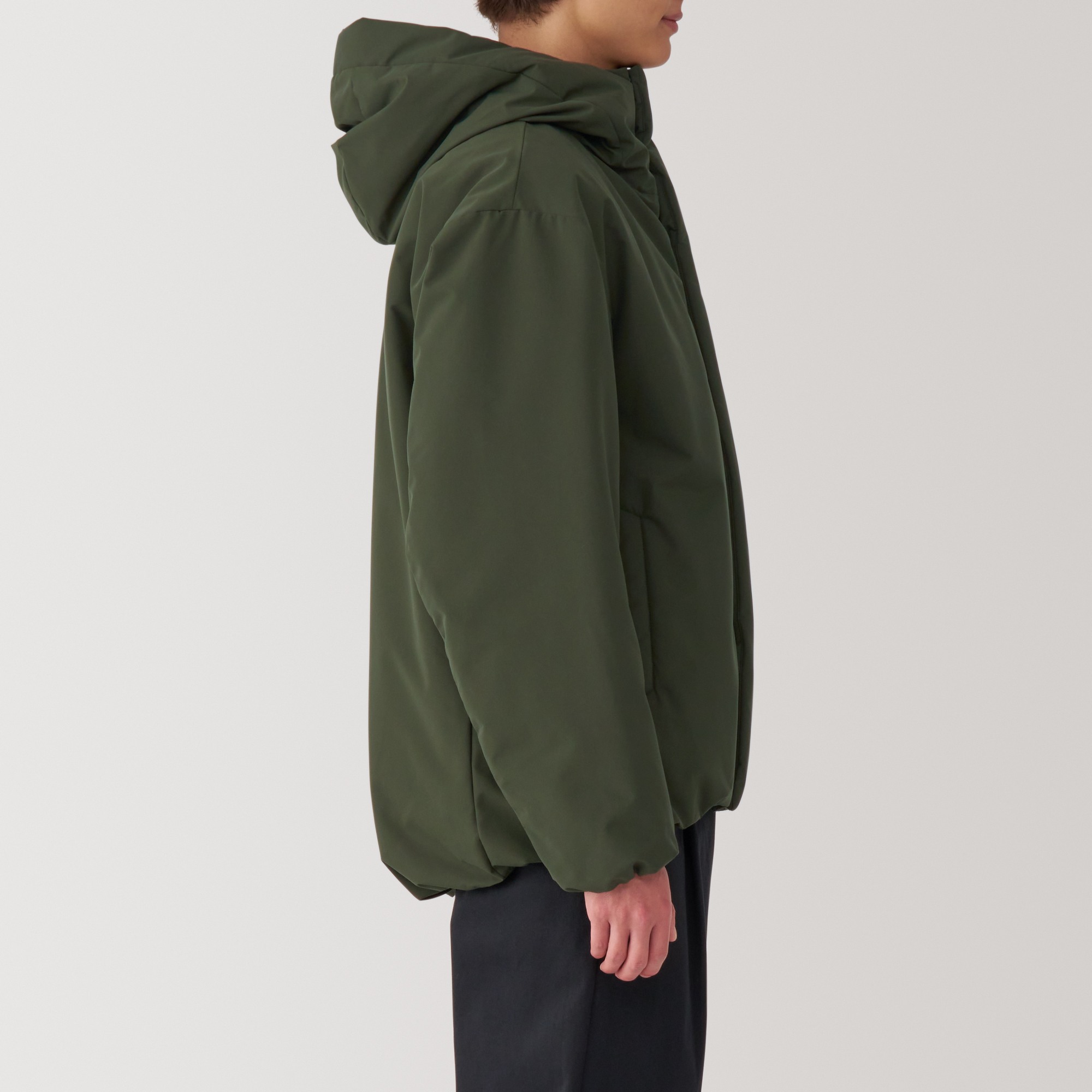 MUJI | Washable padded hooded jacket