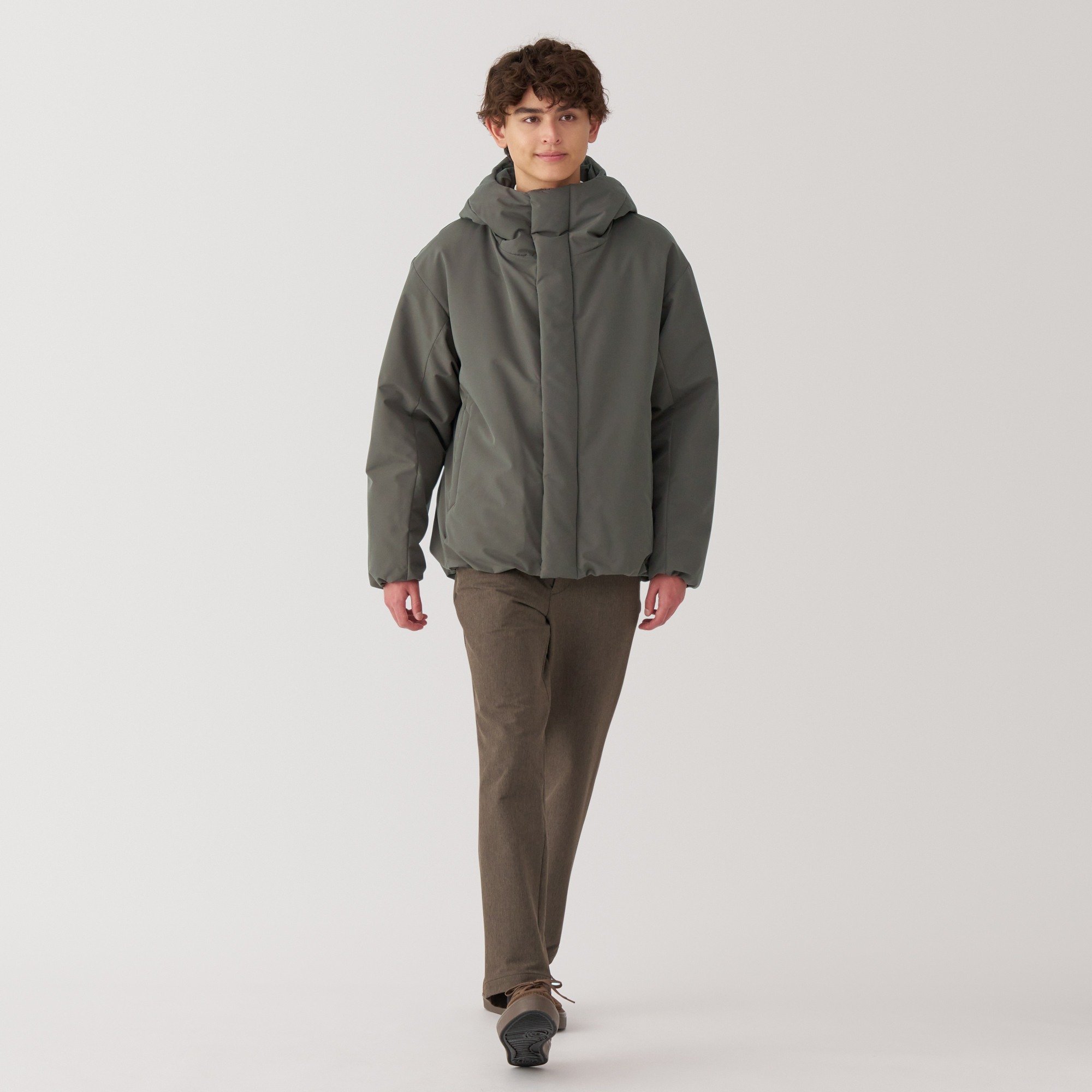Washable padded hooded jacket