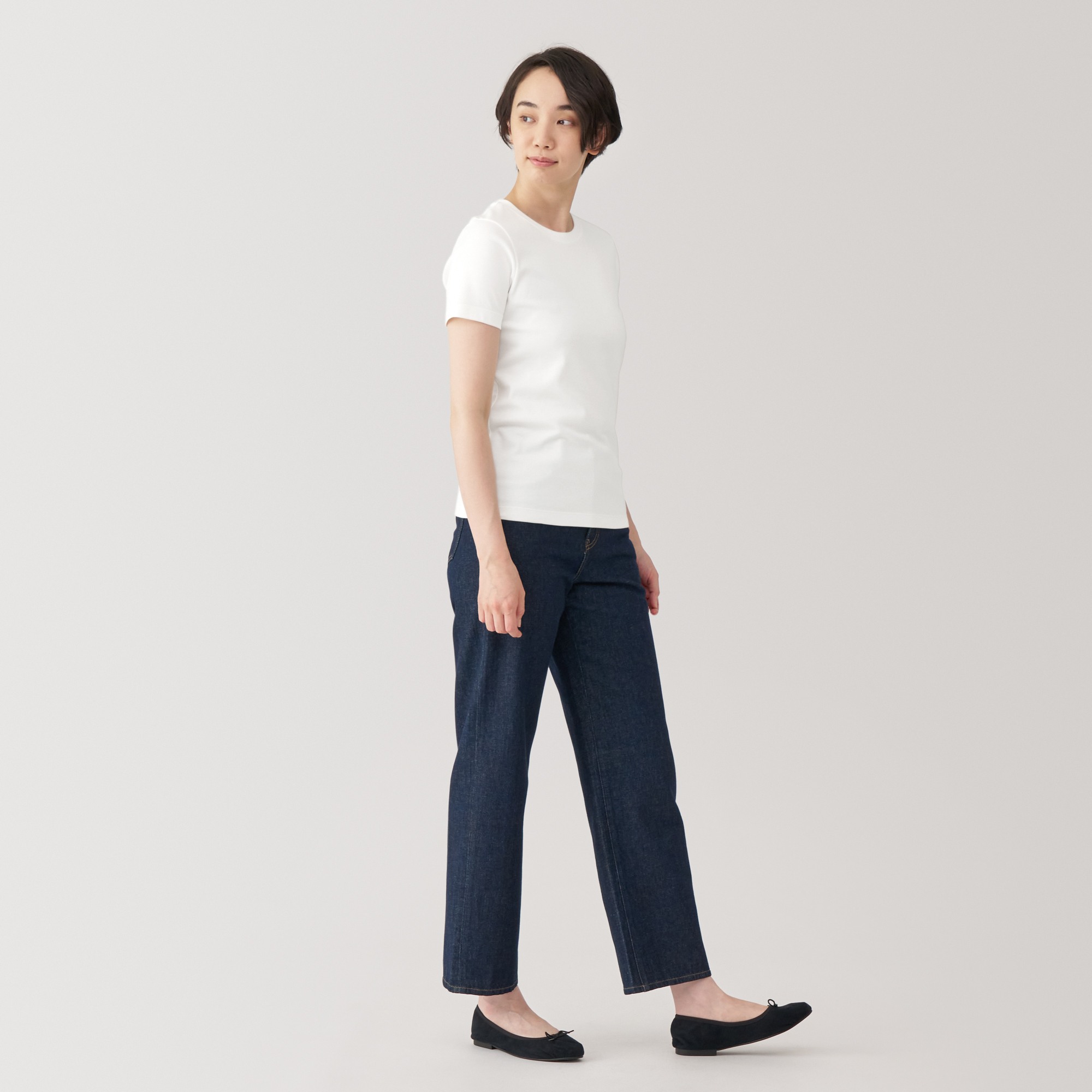 Women's Anti-sweant stain Crew neck Short Sleeve T-shirt(ASEAN)