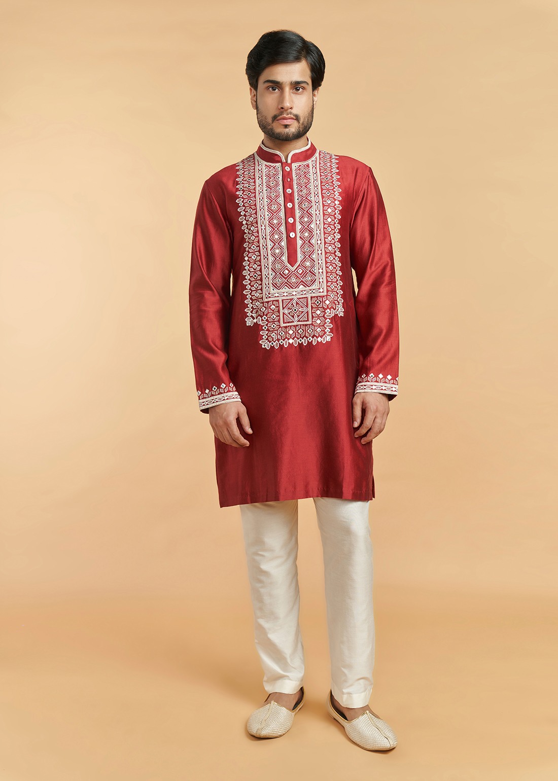 Maroon Azoic Kurta