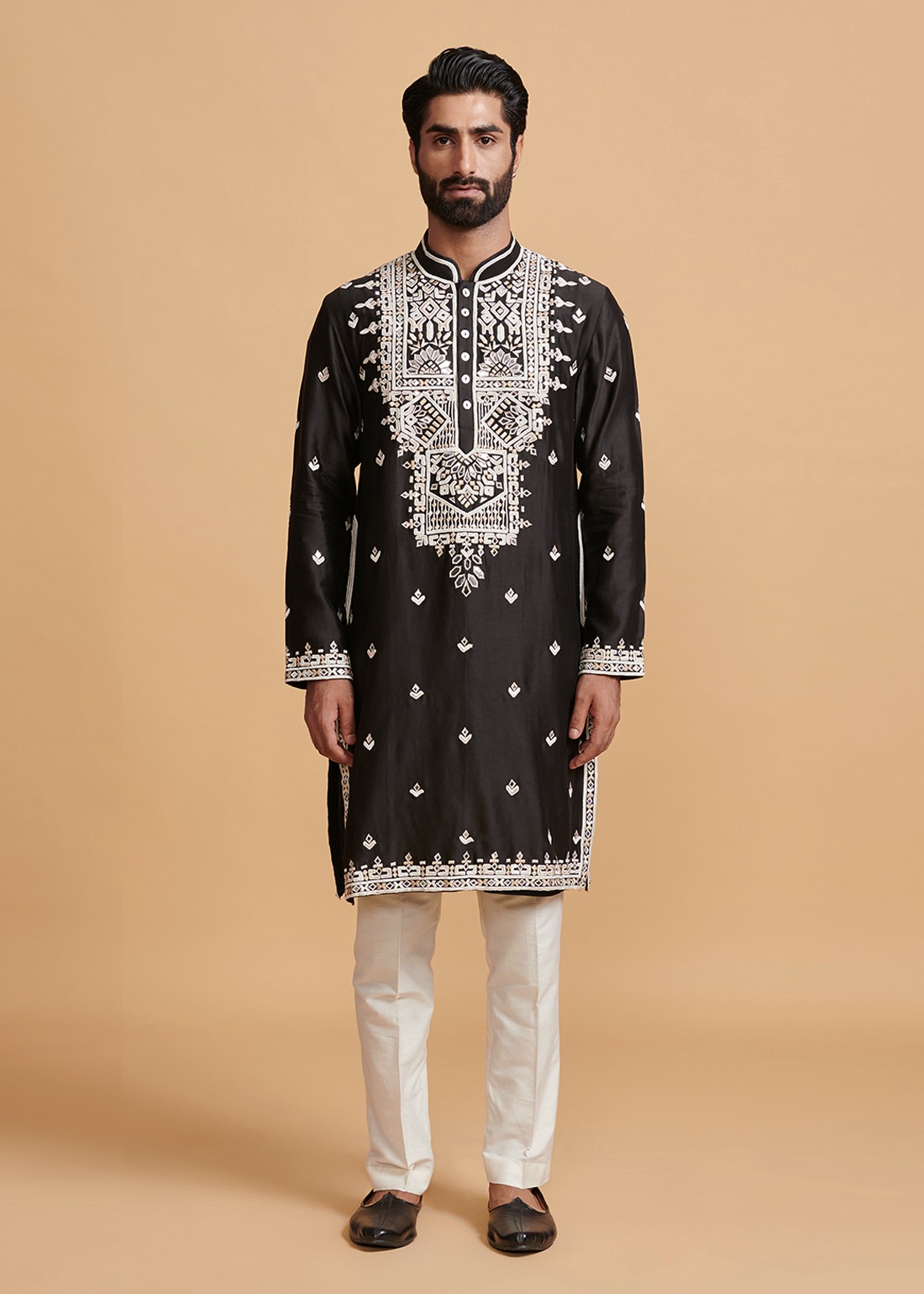 Black Azoic Kurta