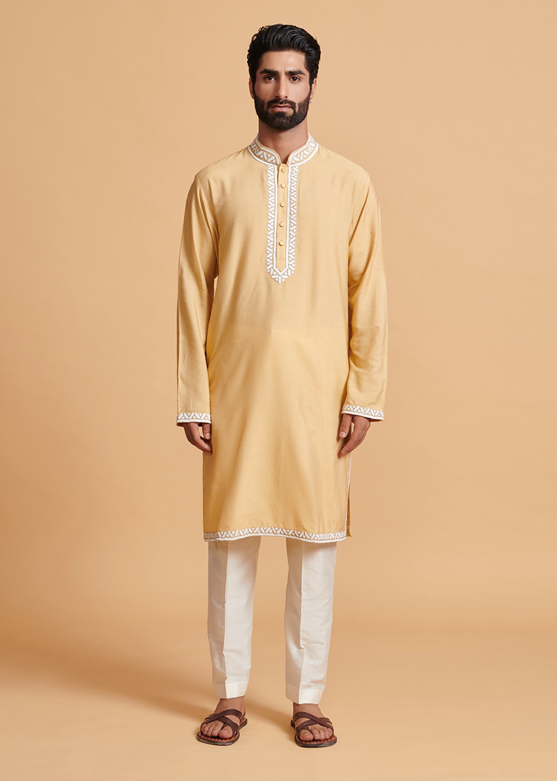 Beige Glitz Kurta