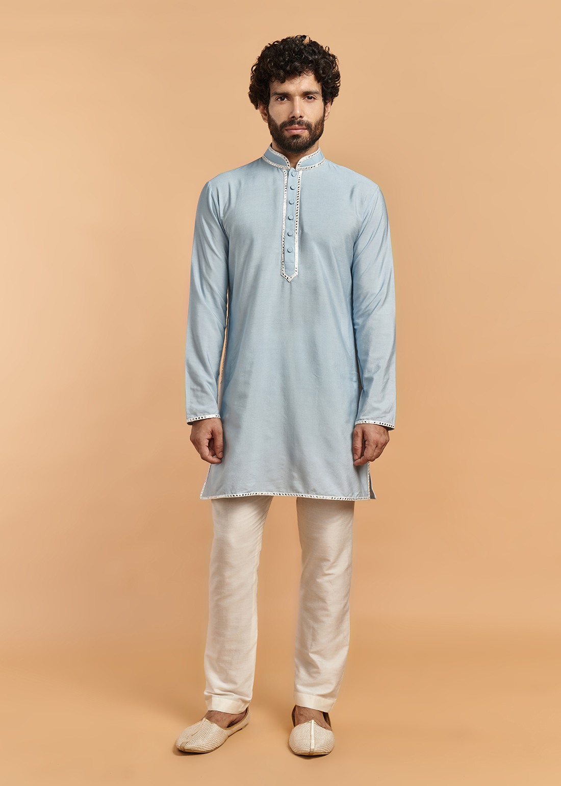 Aqua Floral Kurta