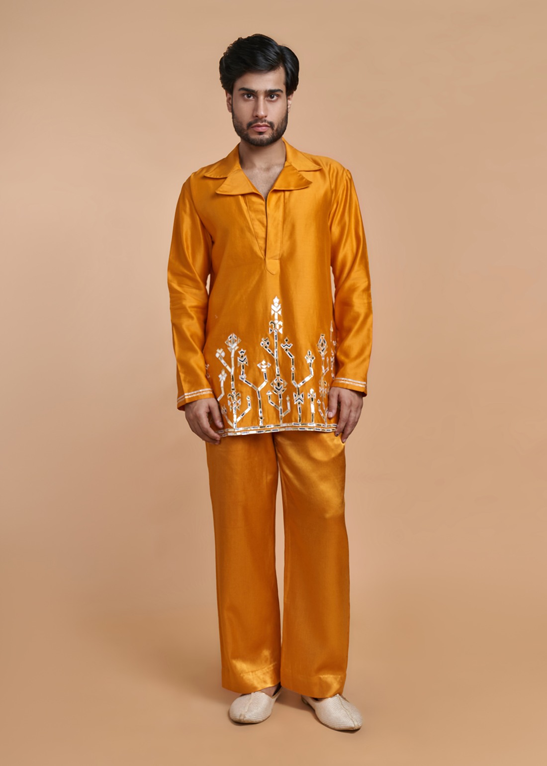 Mustard Mirror Kurta