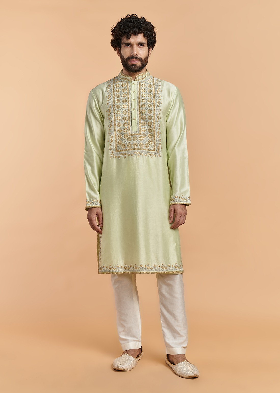 Pista Green Arhaan Kurta