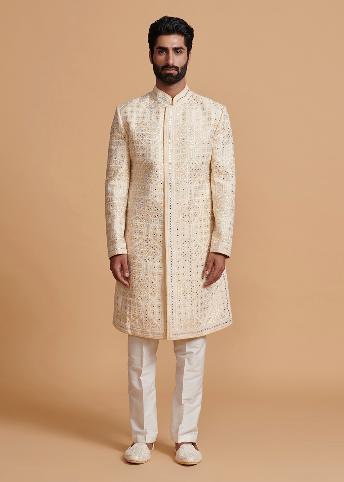 Yellow Mirror Sherwani