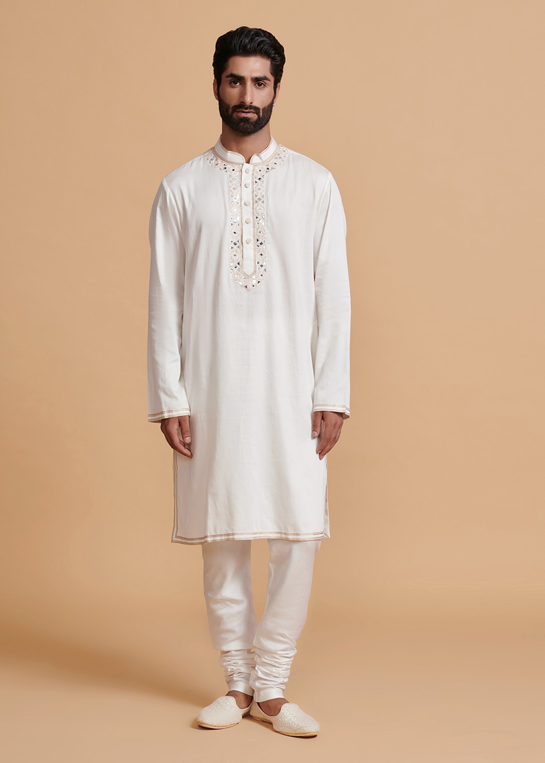 Off White Aari Kurta