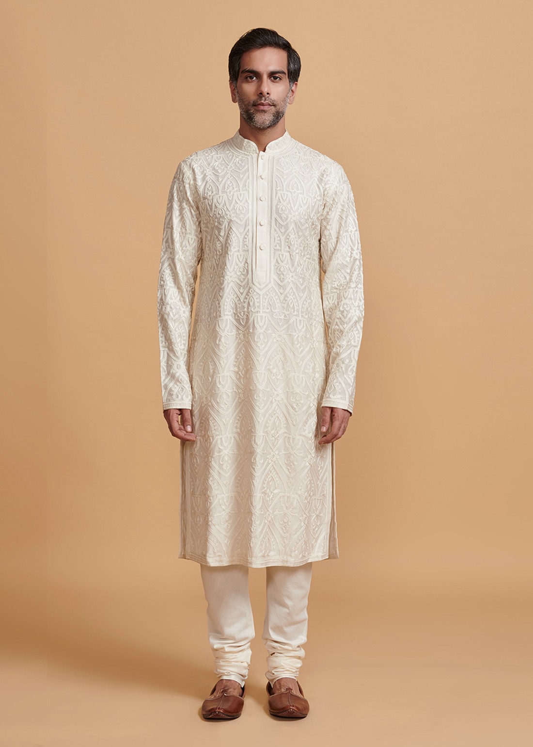 Off White Aari Kurta