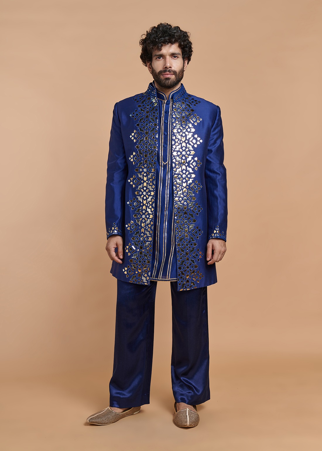 Blue Mirror Sherwani