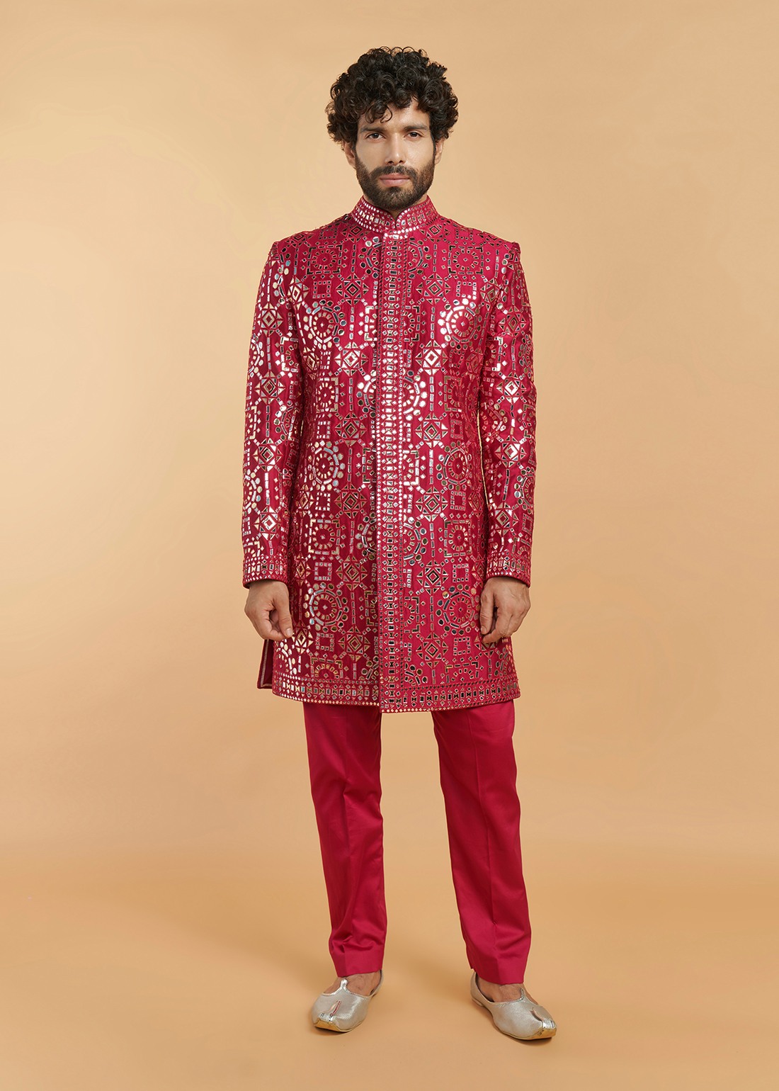 Pink Mirror Sherwani