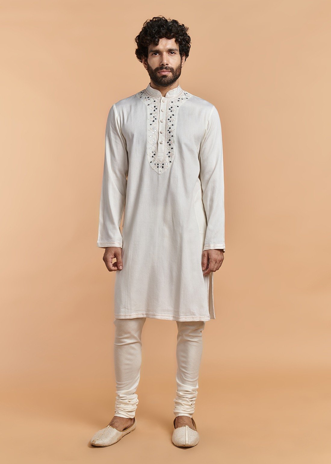 Off White Aari Kurta