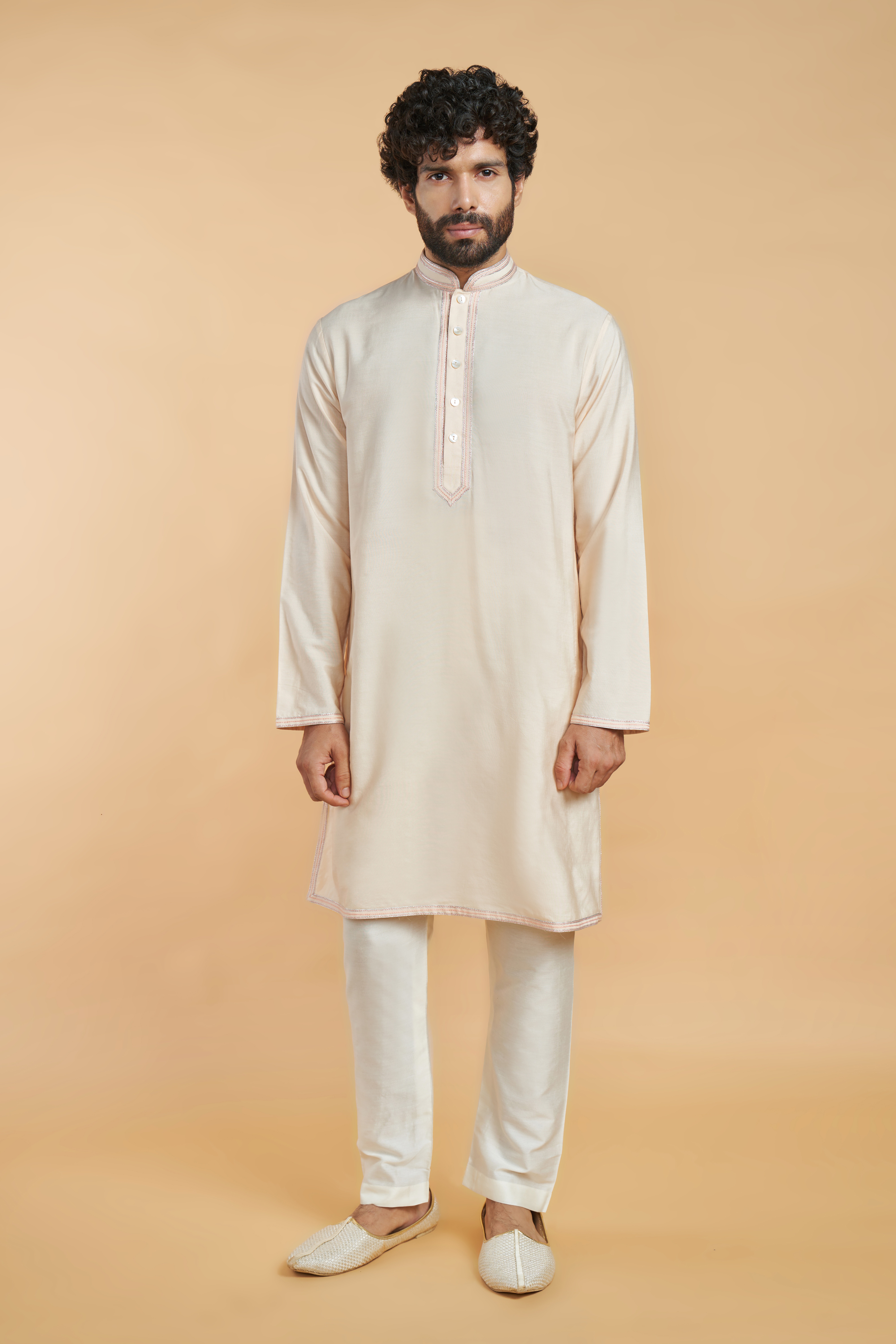 Peach Azoic Kurta