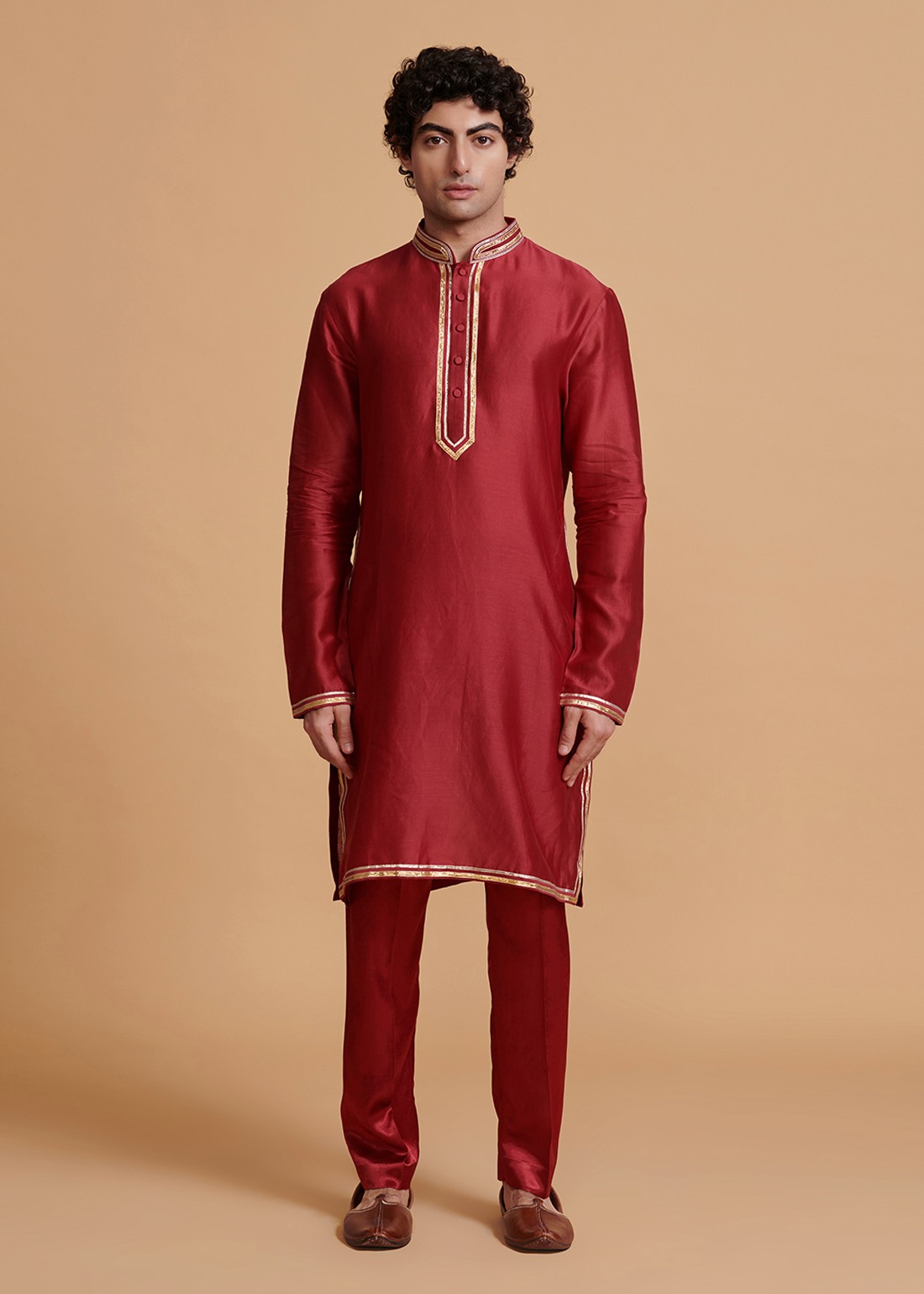 Red Mirror Kurta