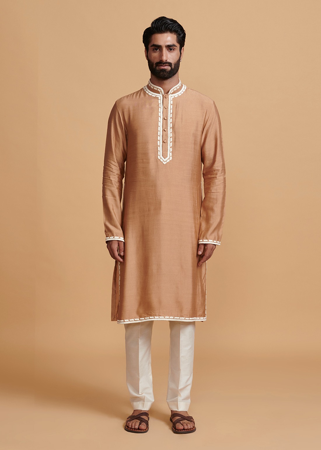 Beige Glitz Kurta