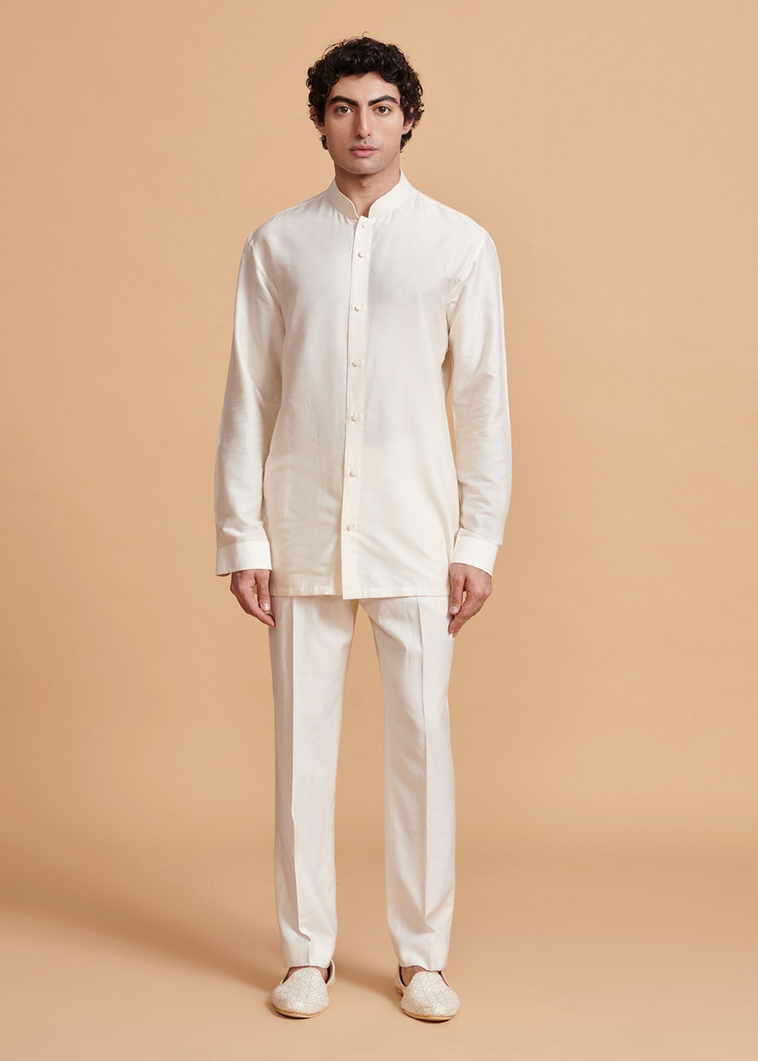 Off White Resham Abla Shirt