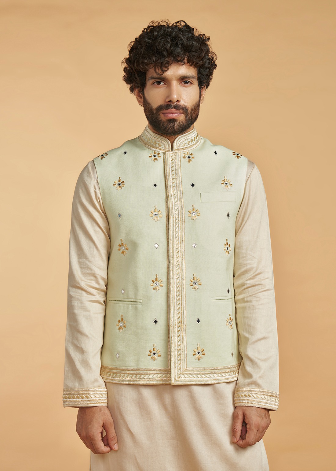 Green Resham Vasli Bundi